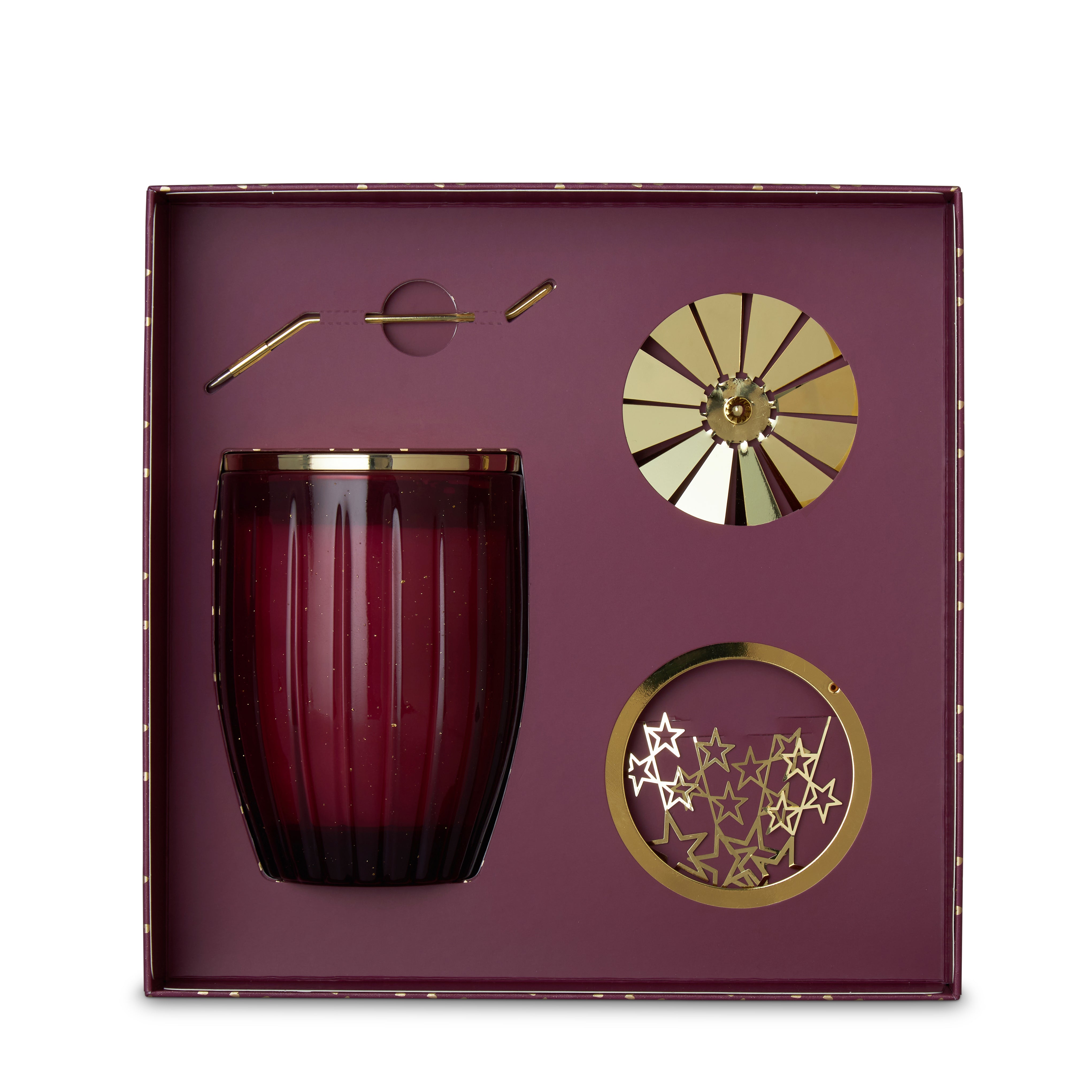 Peppermint Grove Champagne & Red Raspberries Candle & Carousel Gift Set