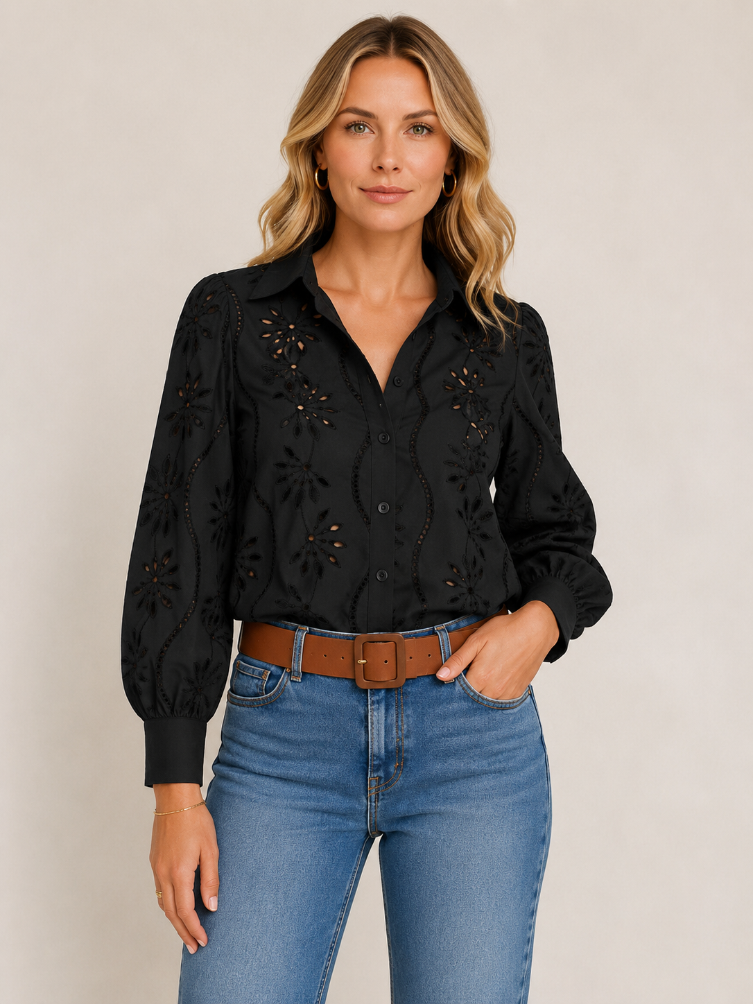 Smaibulun Brodie Anglaise Shirt - Black