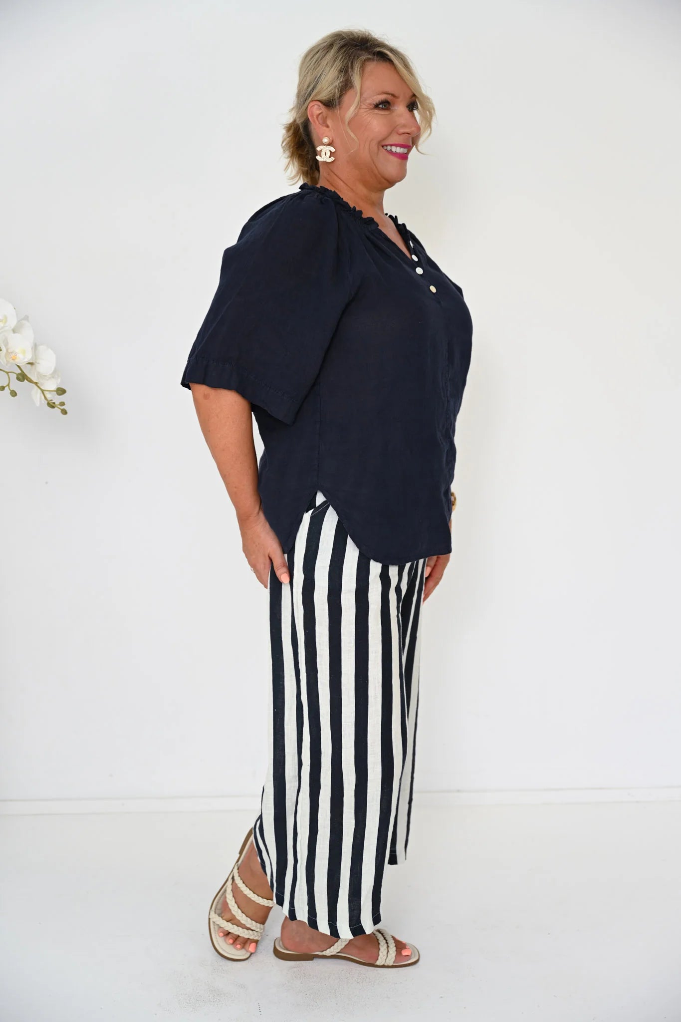 Donna Donna Maxine Top - Navy