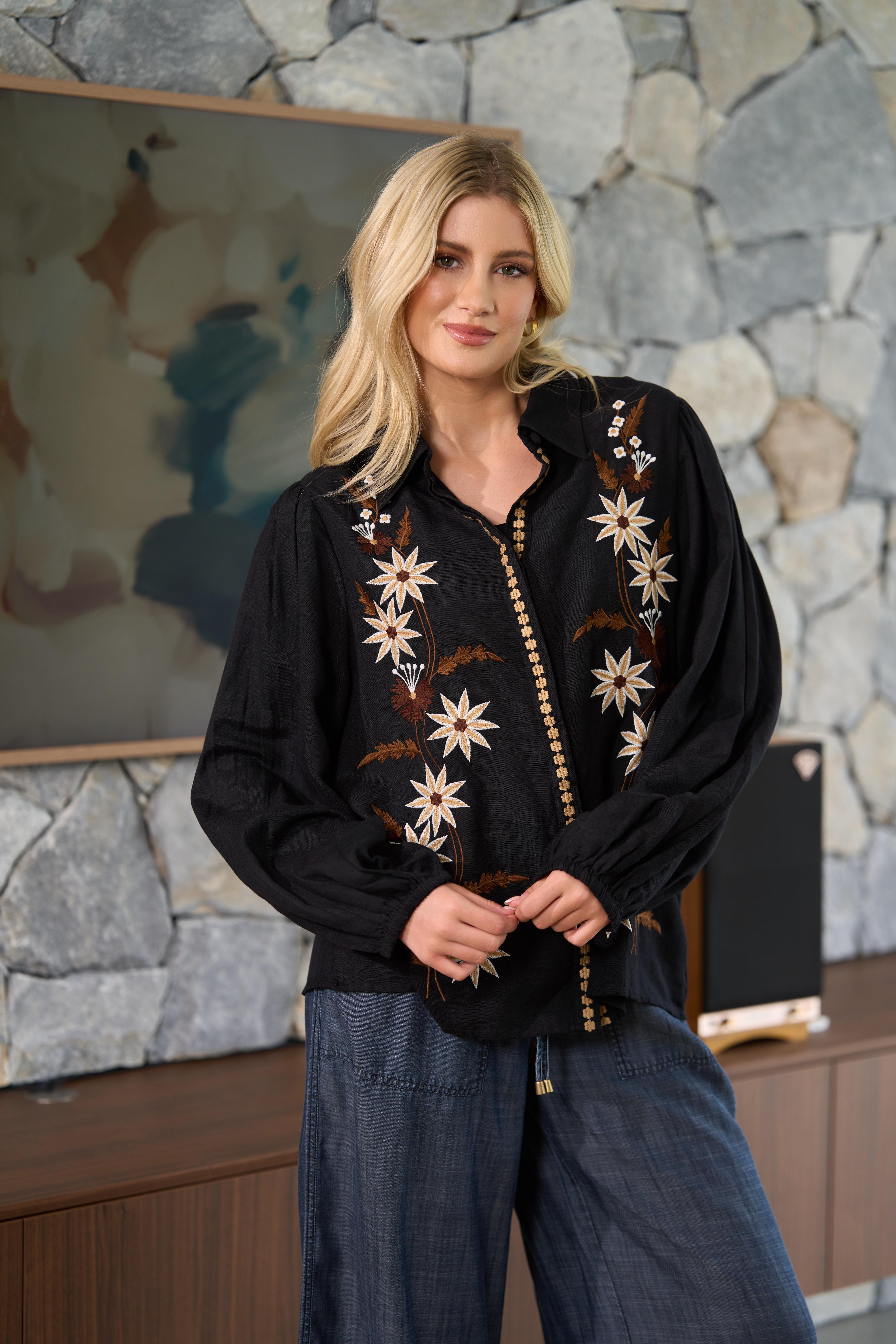 Collectivo Mason Earthy Flower Shirt