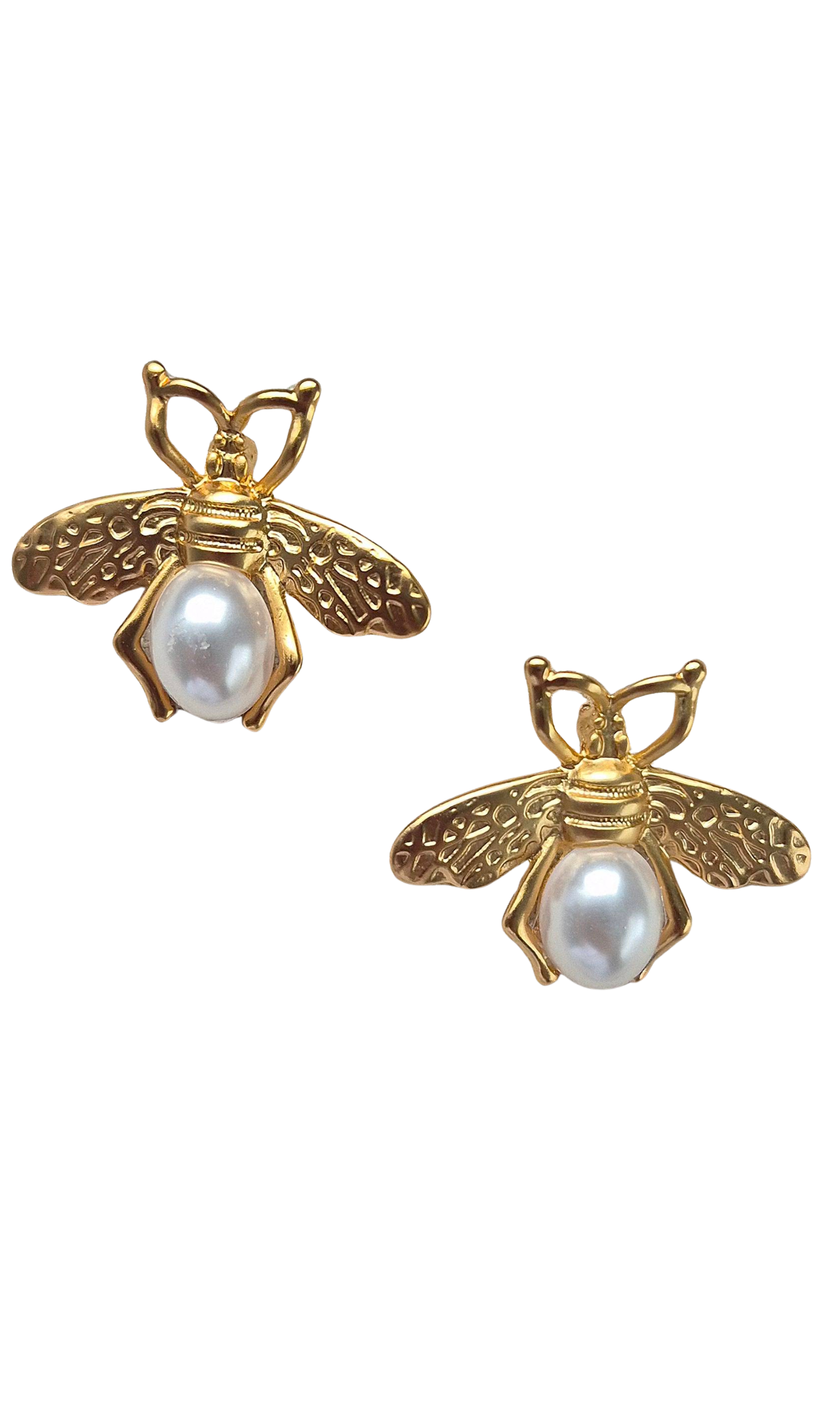 Zoda Pearl Bee Stud Earring