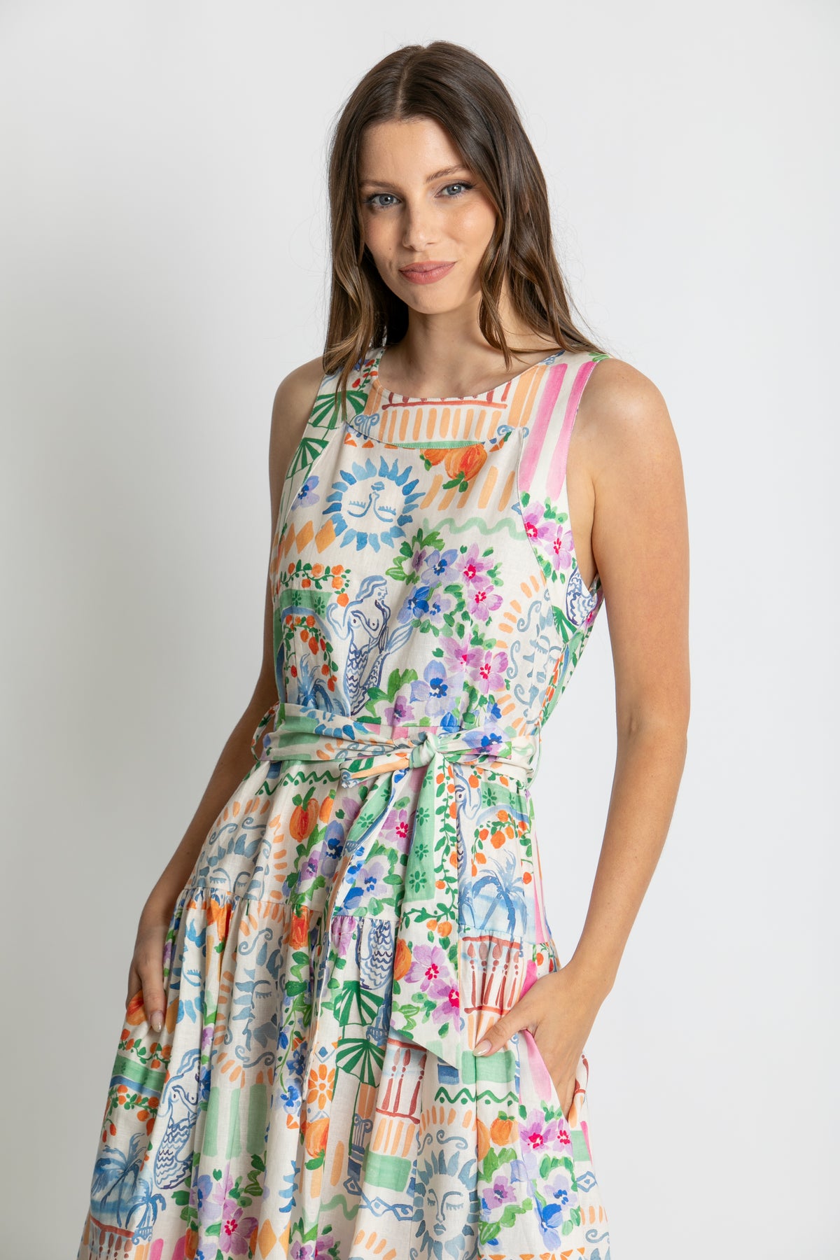 Kachel Lucy Midi Dress - Vacay