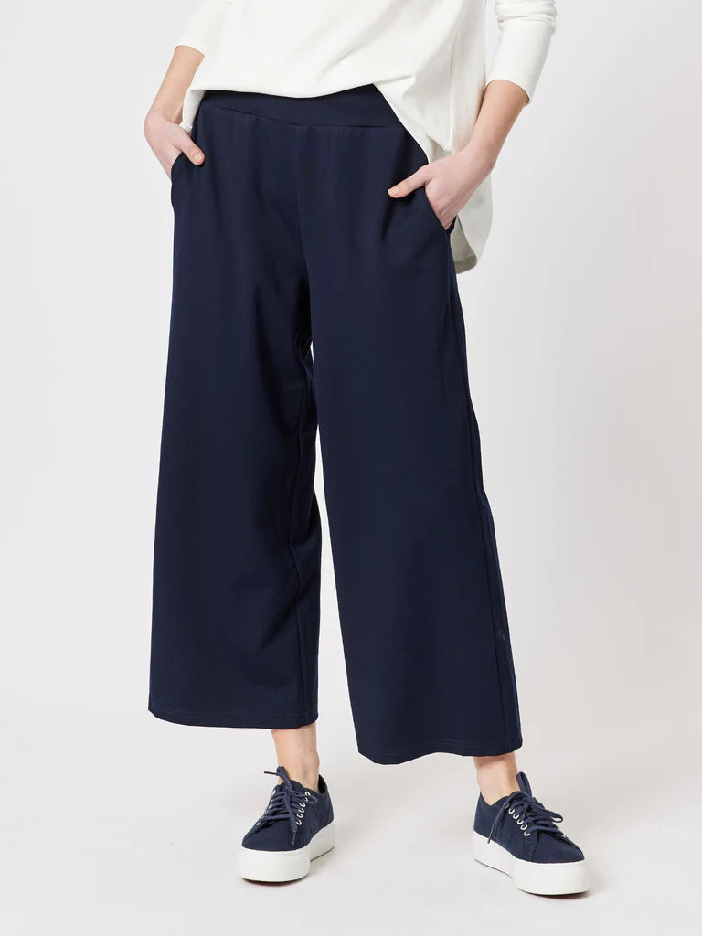 Clarity Kimmy Ponte Wide Leg Pant - Navy