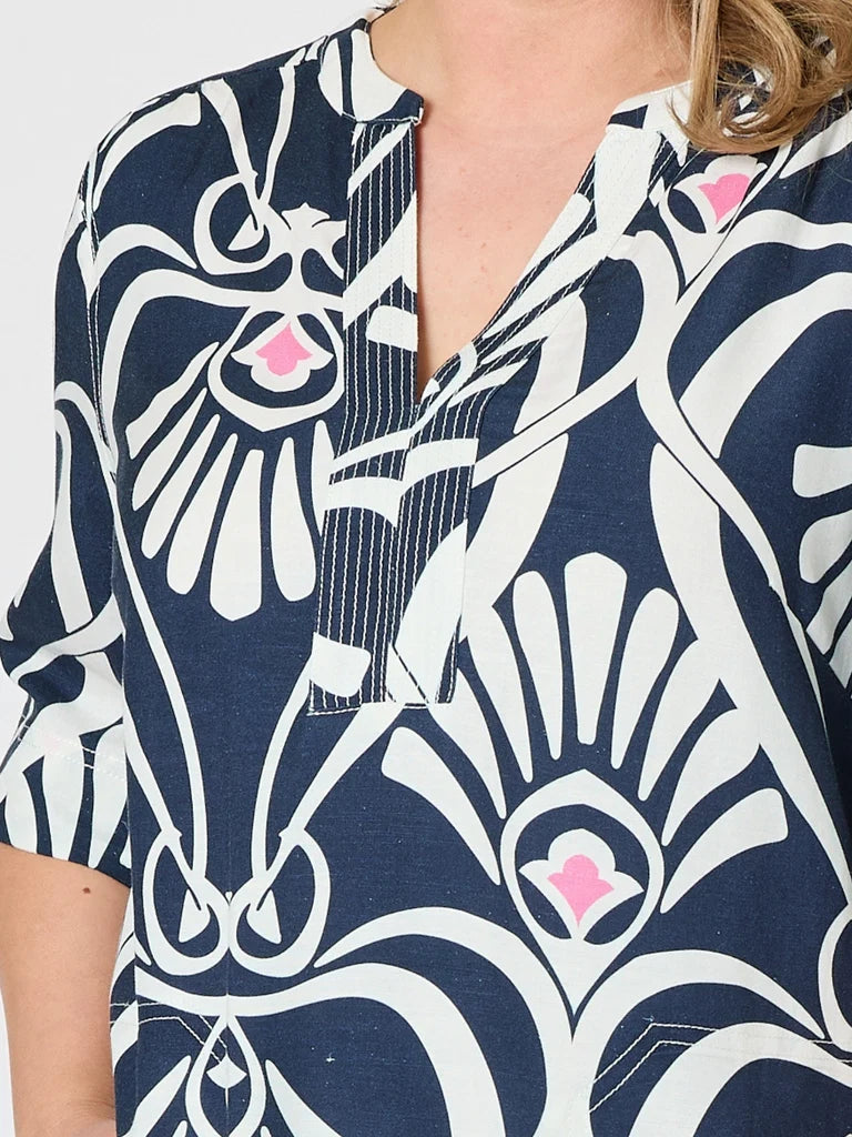 Gordon Smith Riviera Dress - Navy/White