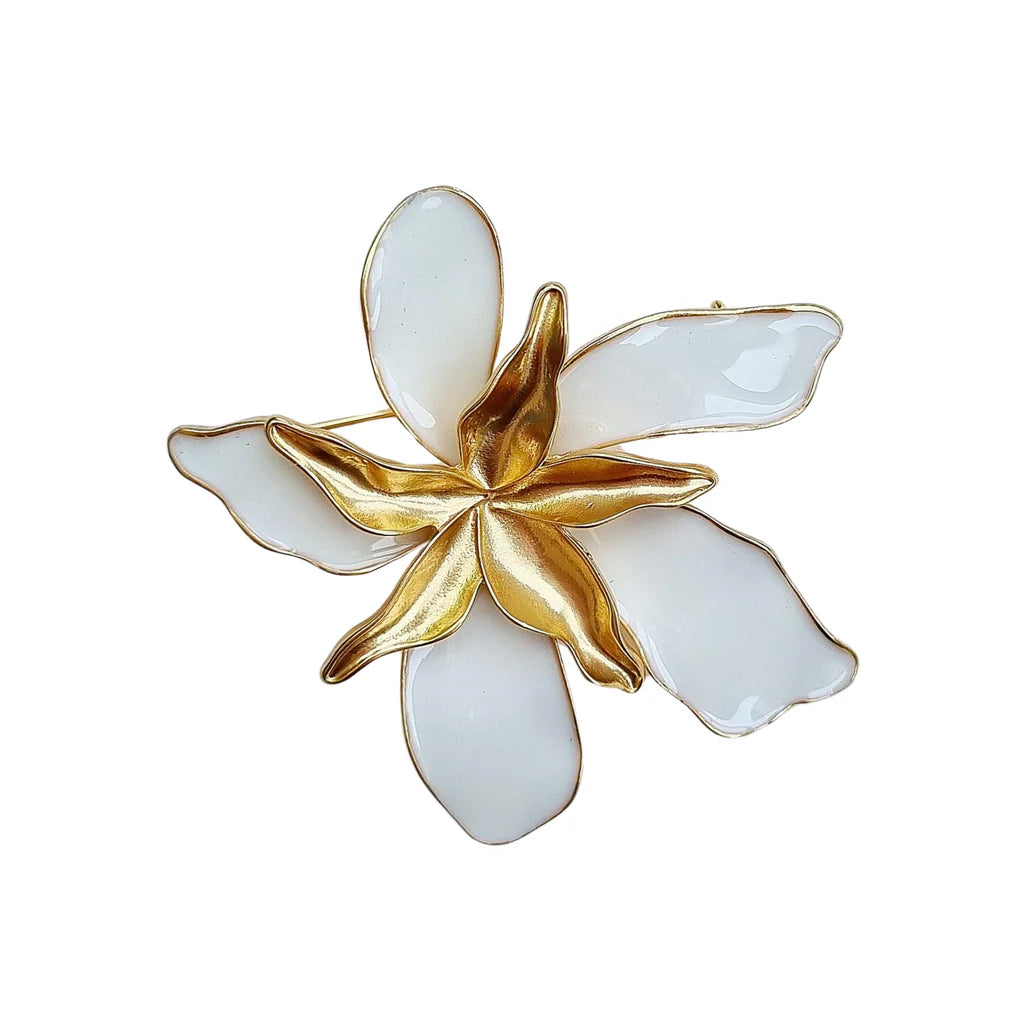 Zoda Enamel Flower Brooch