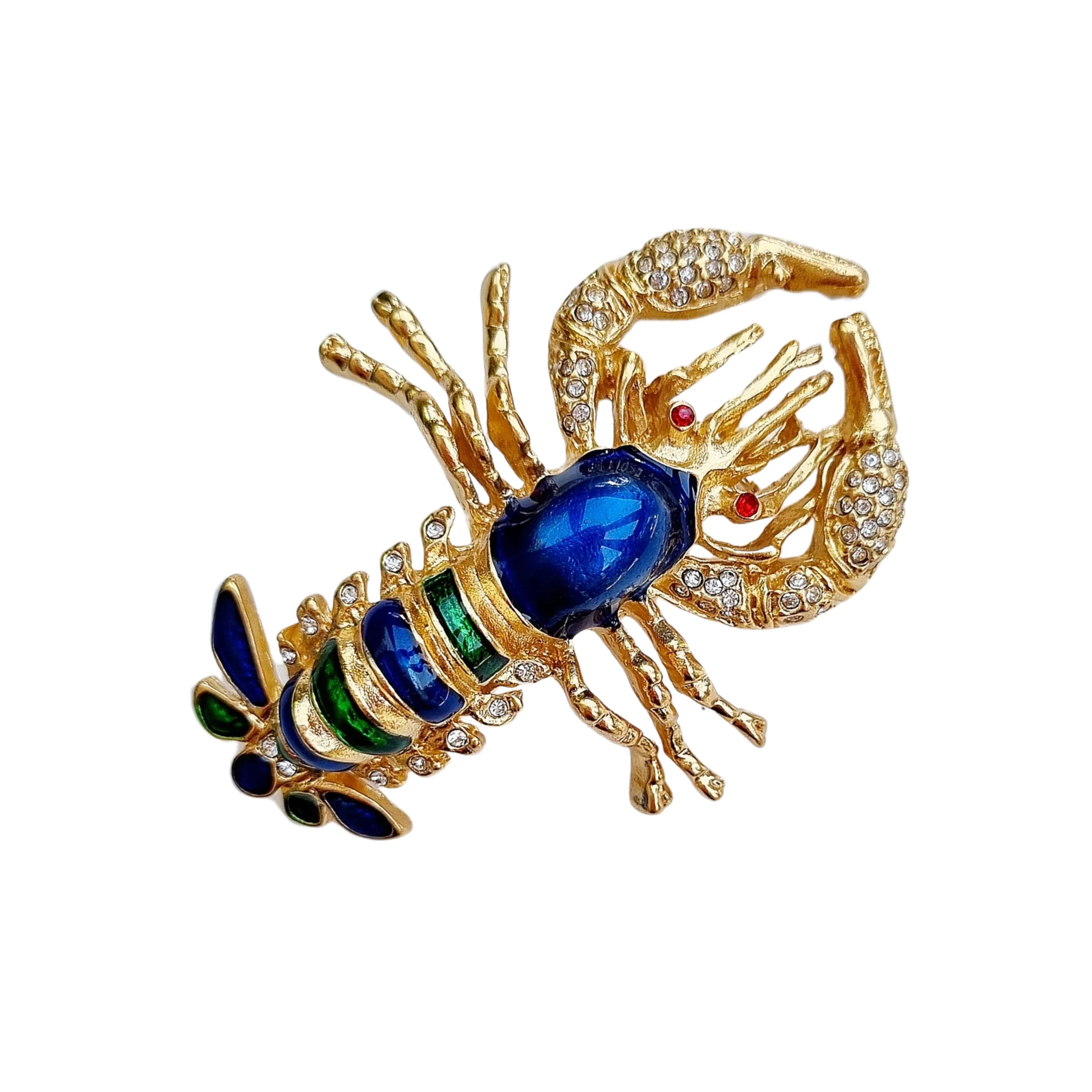 Zoda Enamel Lobster Brooch