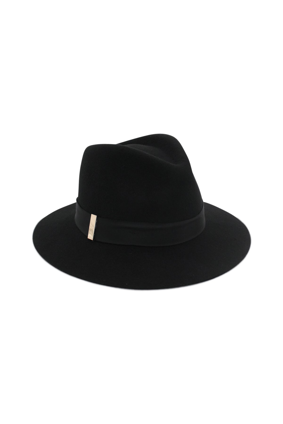 MORGAN & TAYLOR ZAIRA WOOL FEDORA - BLACK