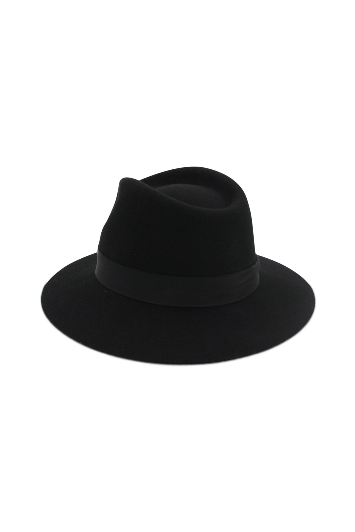 MORGAN & TAYLOR ZAIRA WOOL FEDORA - BLACK