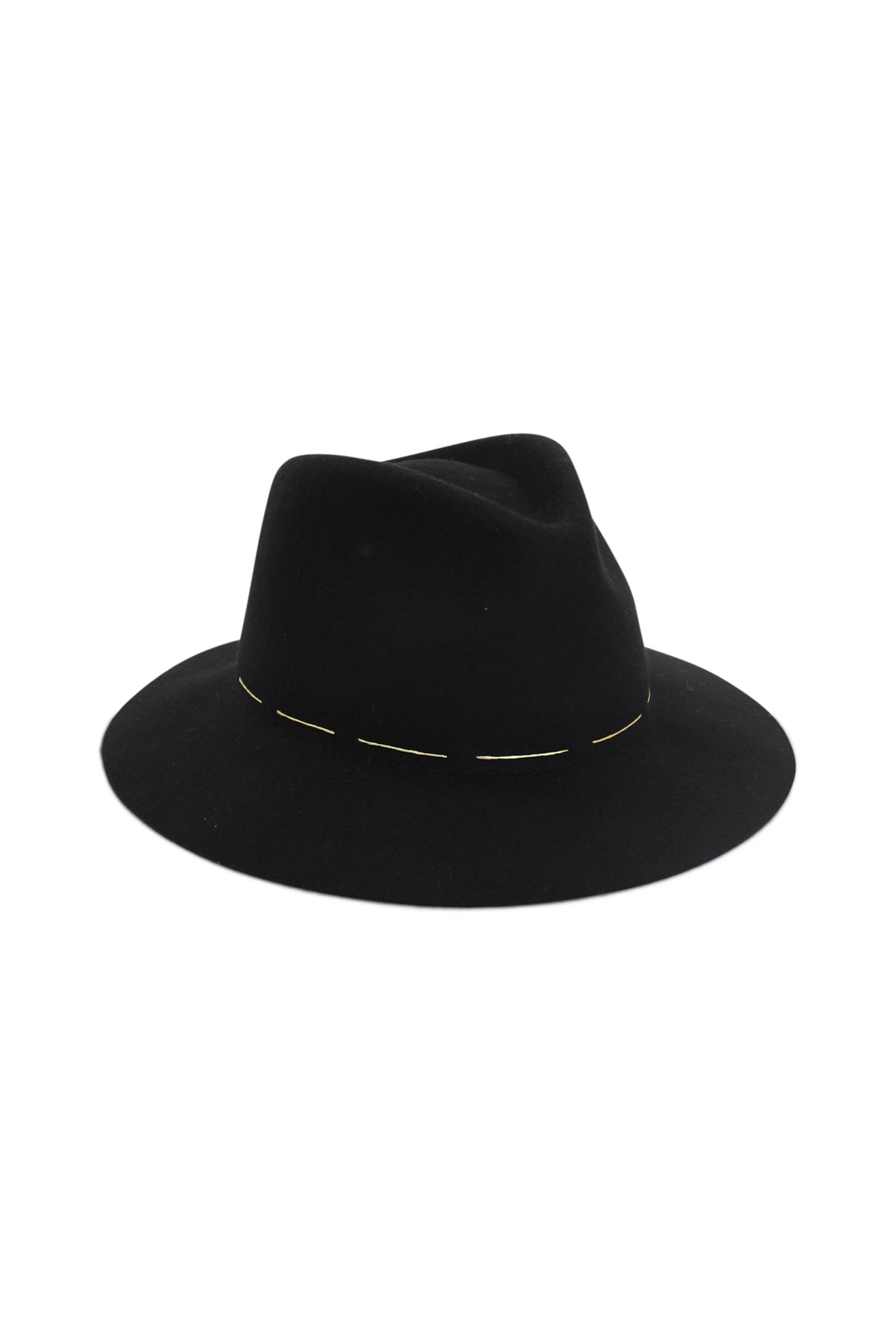 MORGAN & TAYLOR TAELYN WOOL FEDORA - BLACK