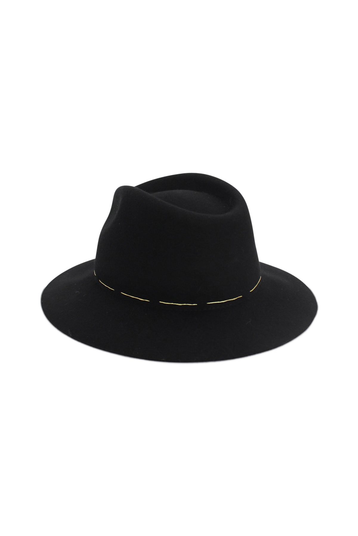 MORGAN & TAYLOR TAELYN WOOL FEDORA - BLACK