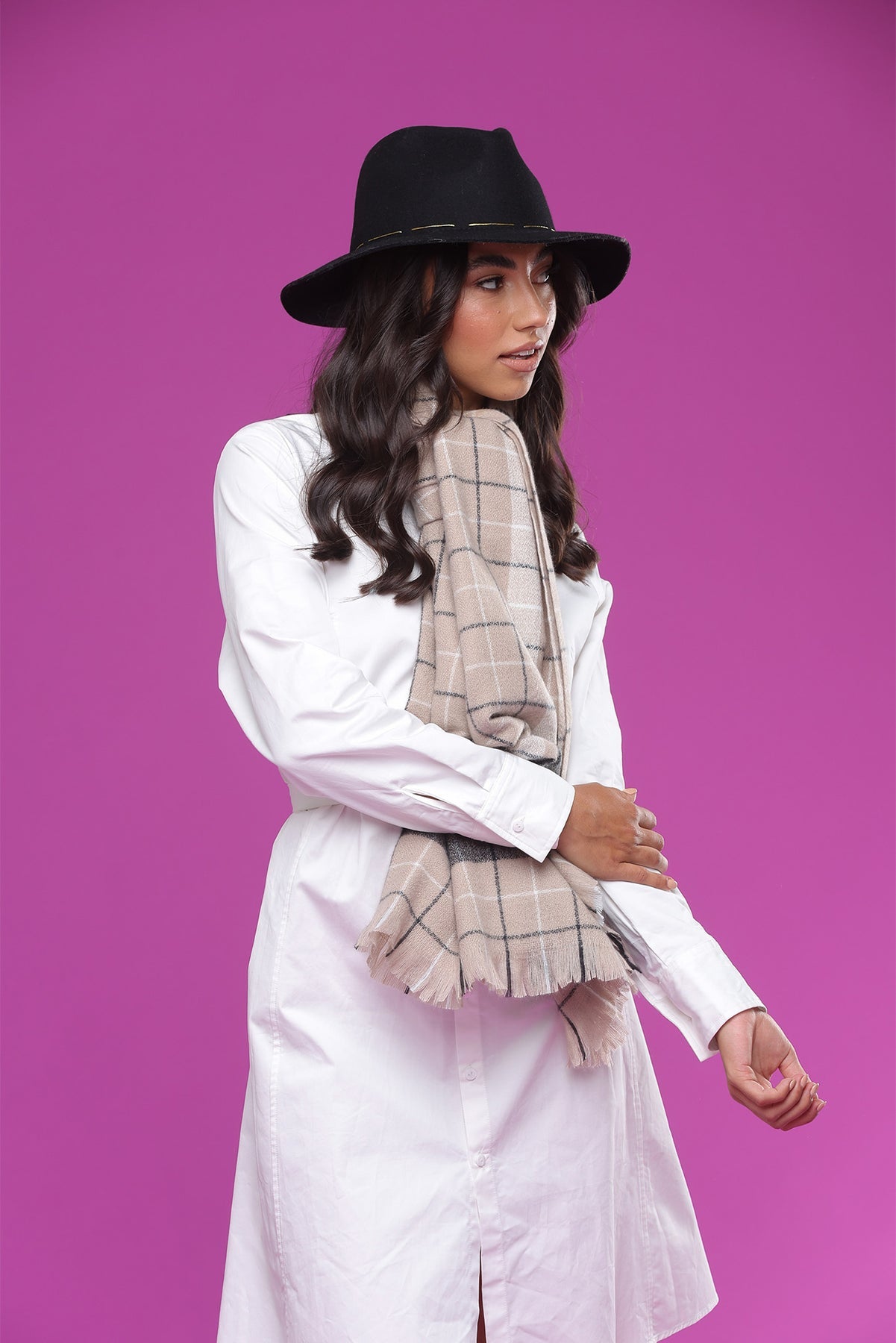 MORGAN & TAYLOR TAELYN WOOL FEDORA - BLACK
