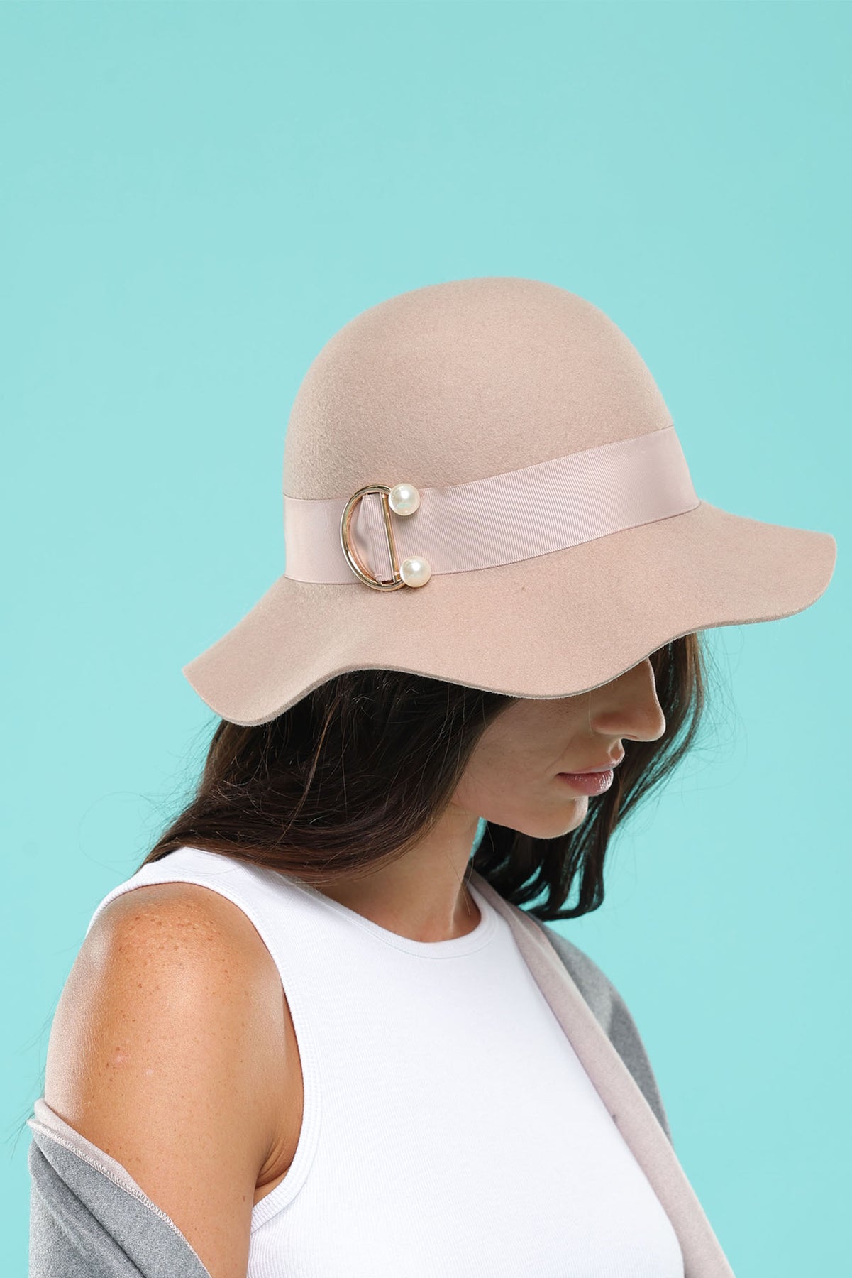 MORGAN & TAYLOR SAIGE SMALL WOOL FLOPPY - SAND