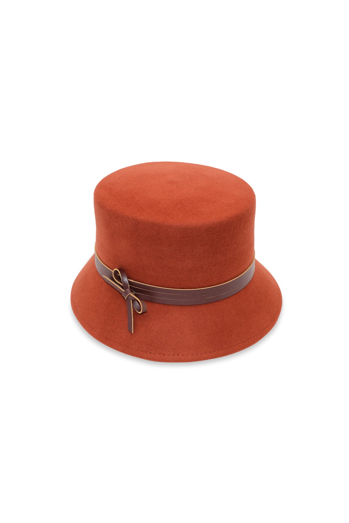 MORGAN & TAYLOR DAISY WOOL HAT - RUST