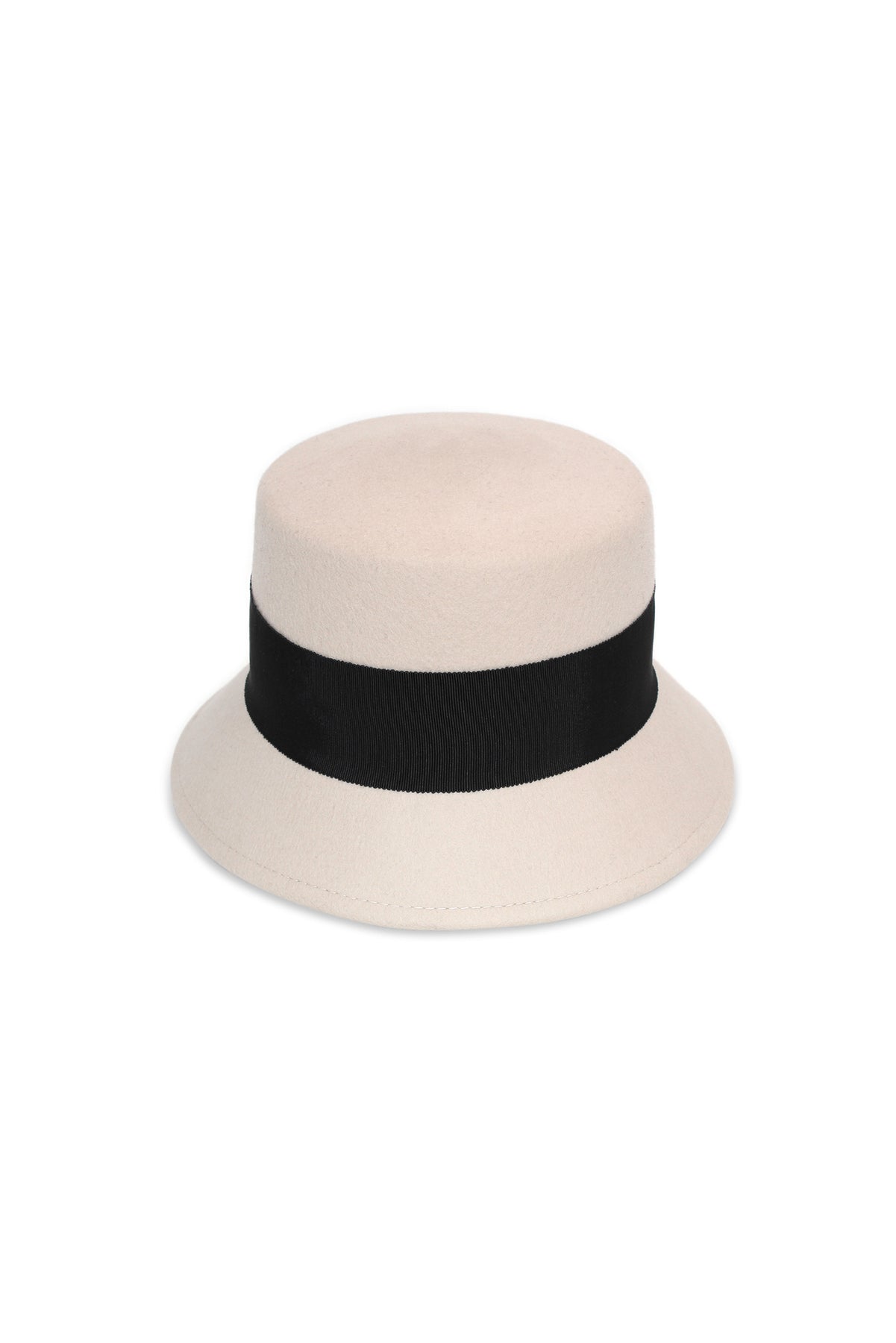 MORGAN & TAYLOR DARCY WOOL HAT - BEIGE/BLACK