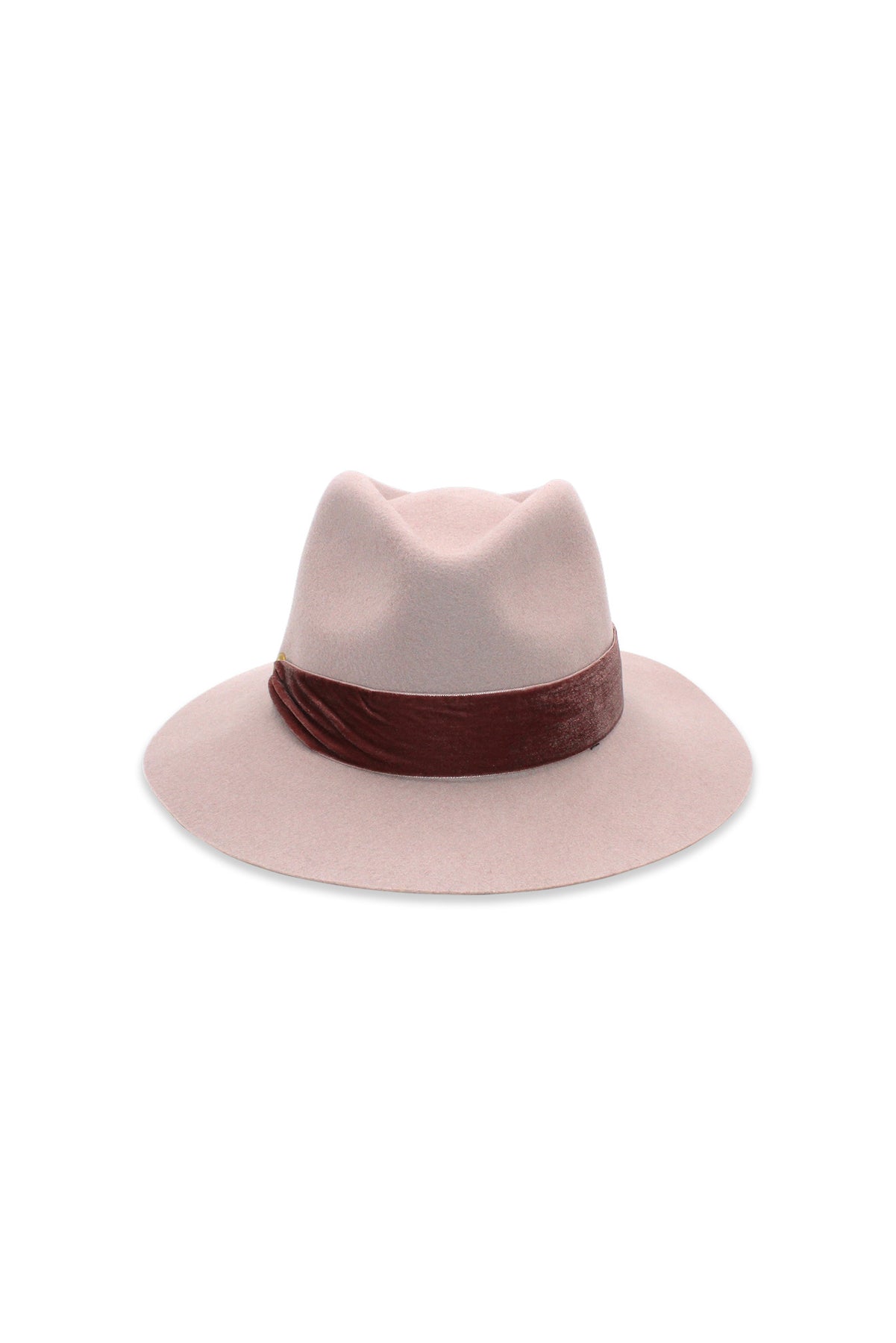 MORGAN & TAYLOR EMERY WOOL FEDORA - ROSE DUST PINK