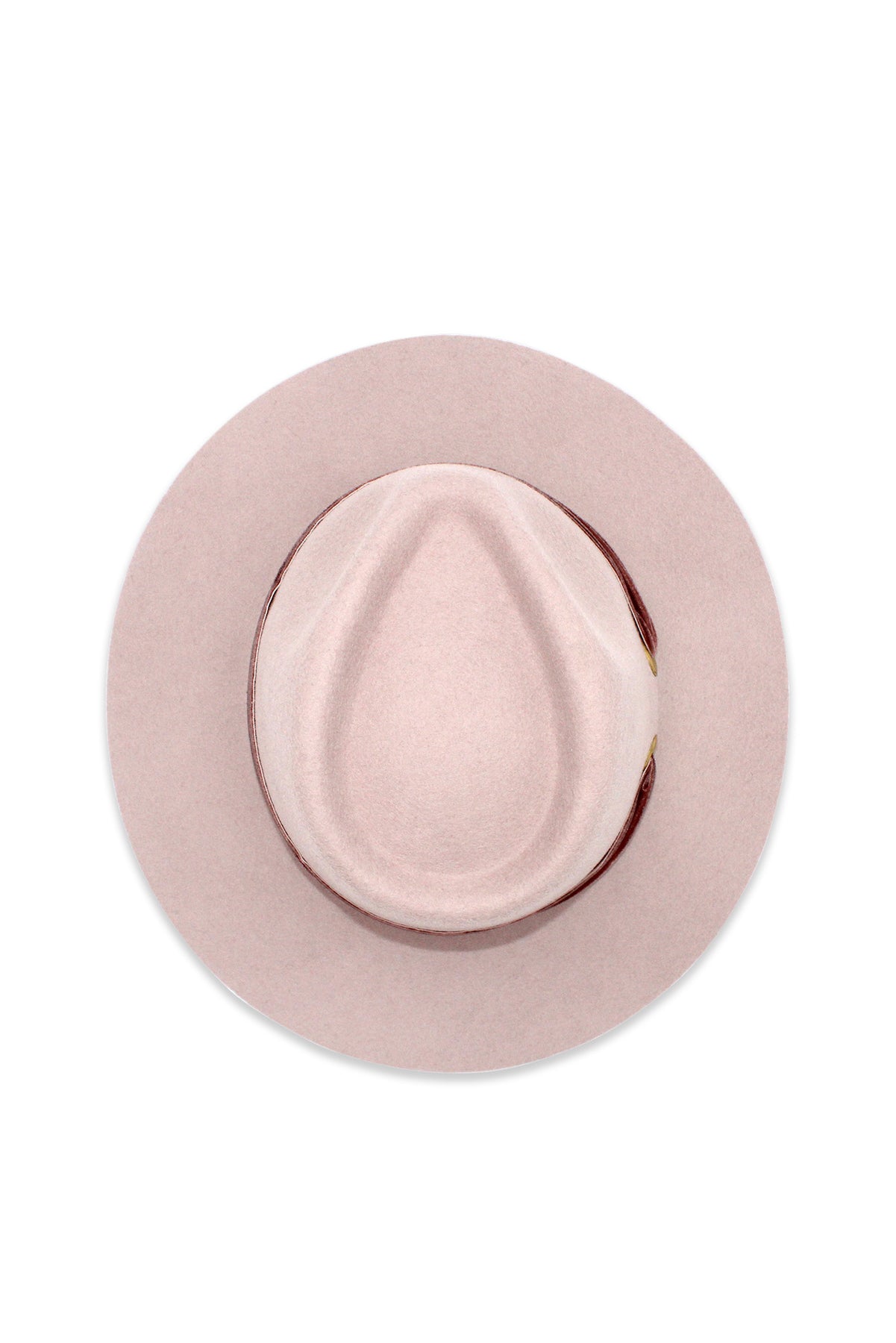 MORGAN & TAYLOR EMERY WOOL FEDORA - ROSE DUST PINK