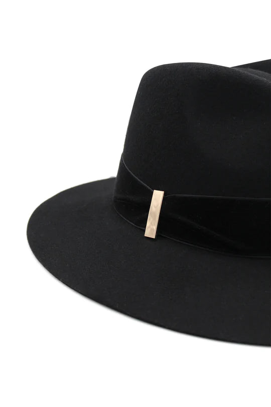 Morgan & Taylor Payton Wool Felt Fedora - Black