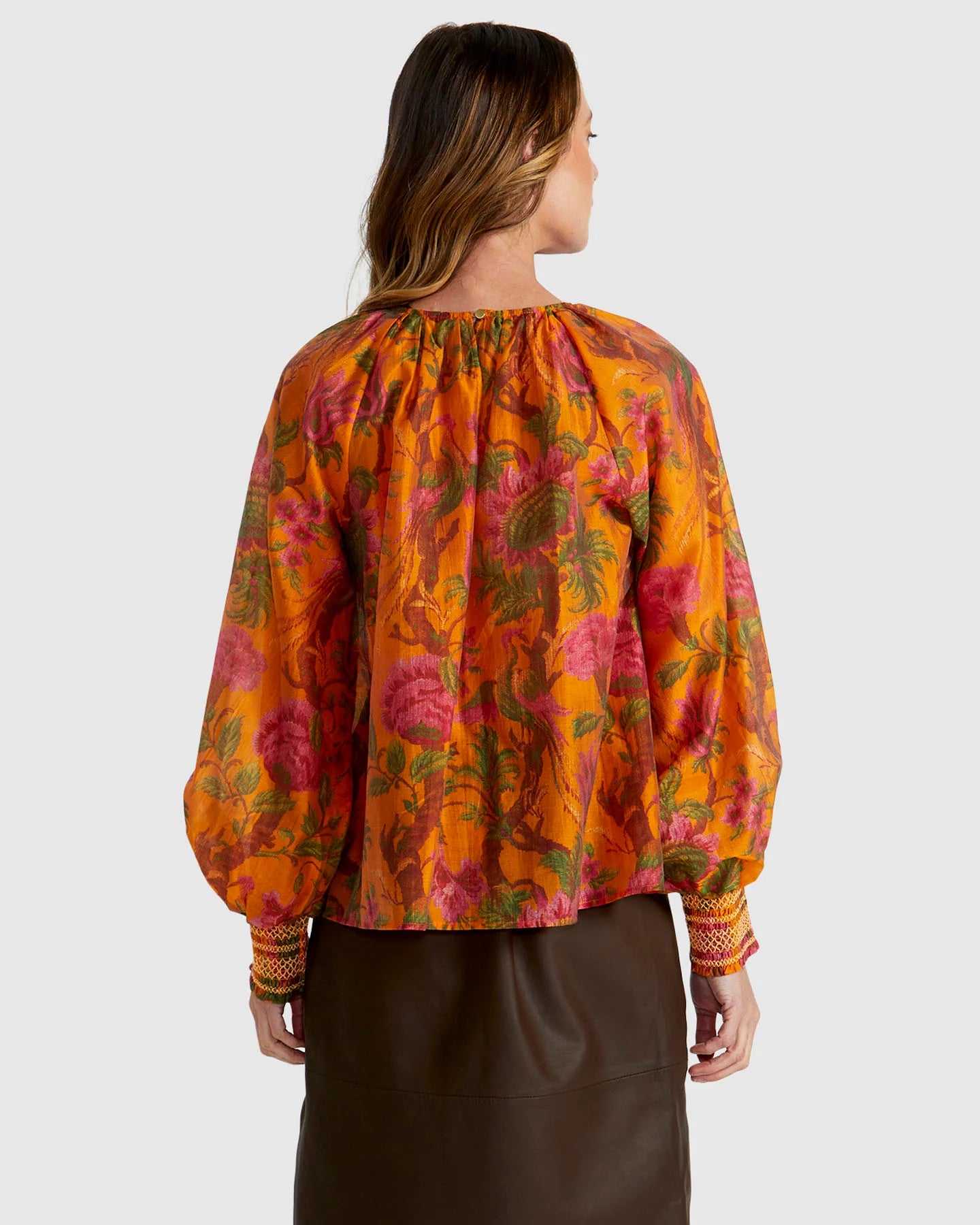 Fate+Becker Panama Top - Orange Floral