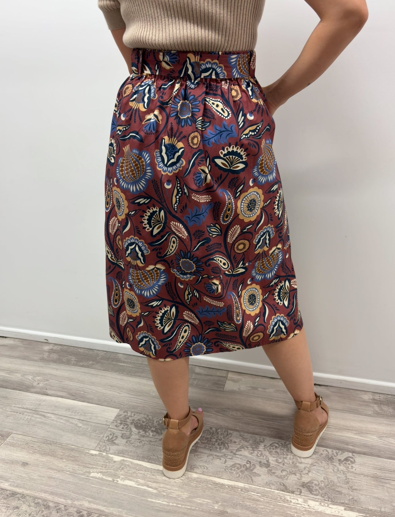 Maude Vivante Kira Skirt - Brown Floral