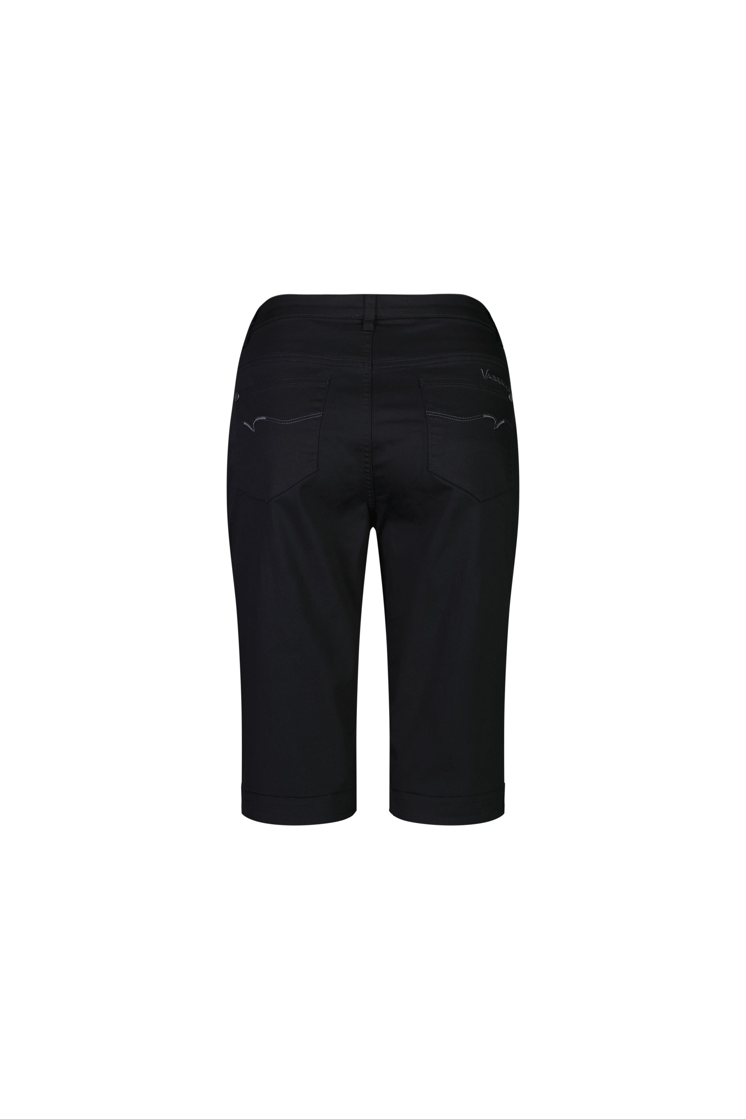Vassalli Plain Straight Leg Short - Black