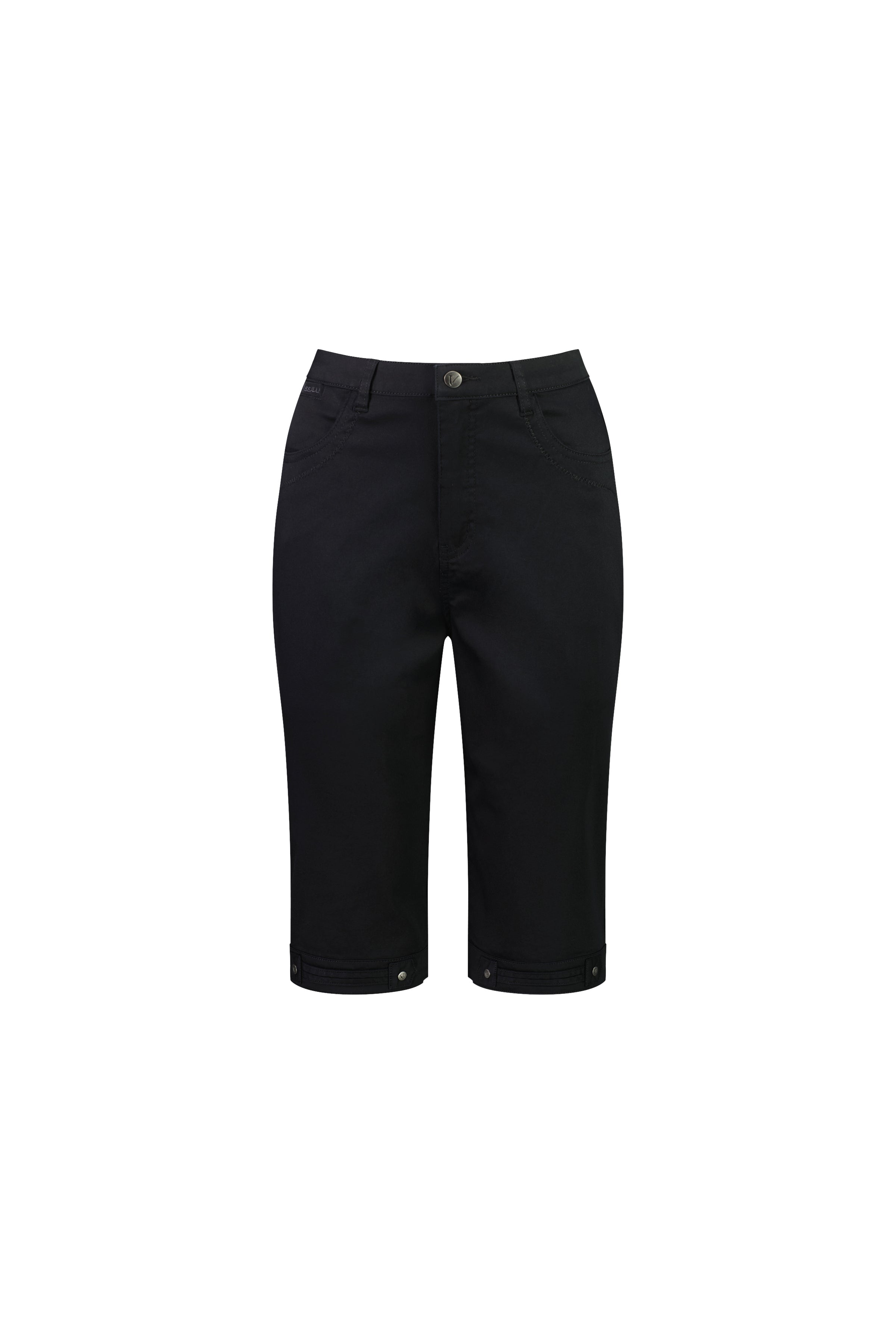 Vassalli Plain Straight Leg Short - Black