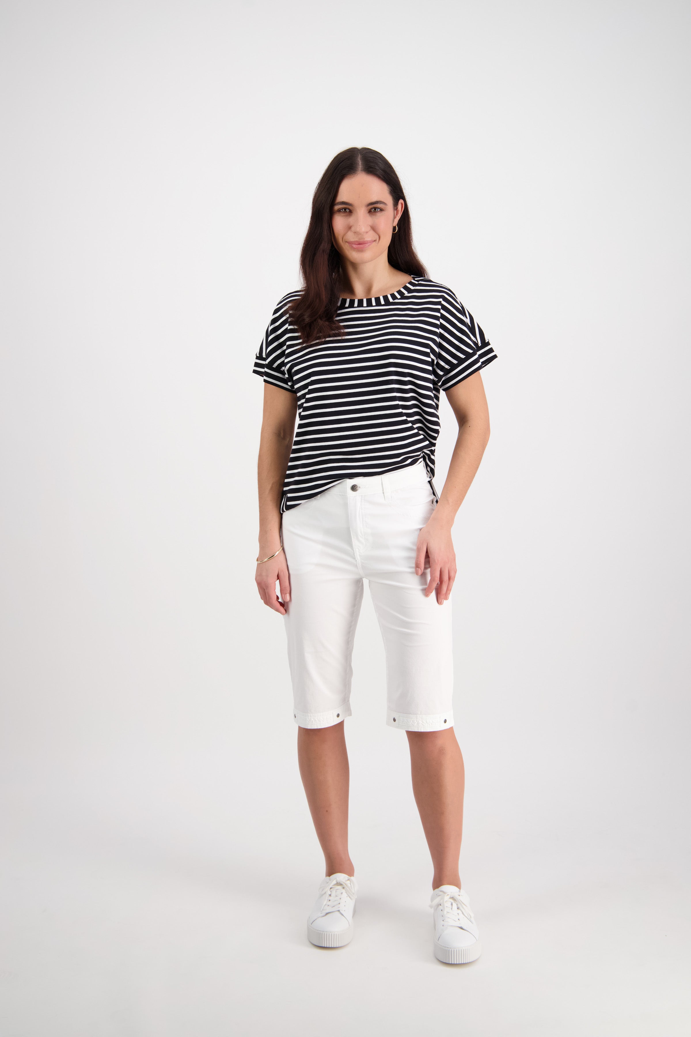 Vassalli Plain Straight Leg Short - White