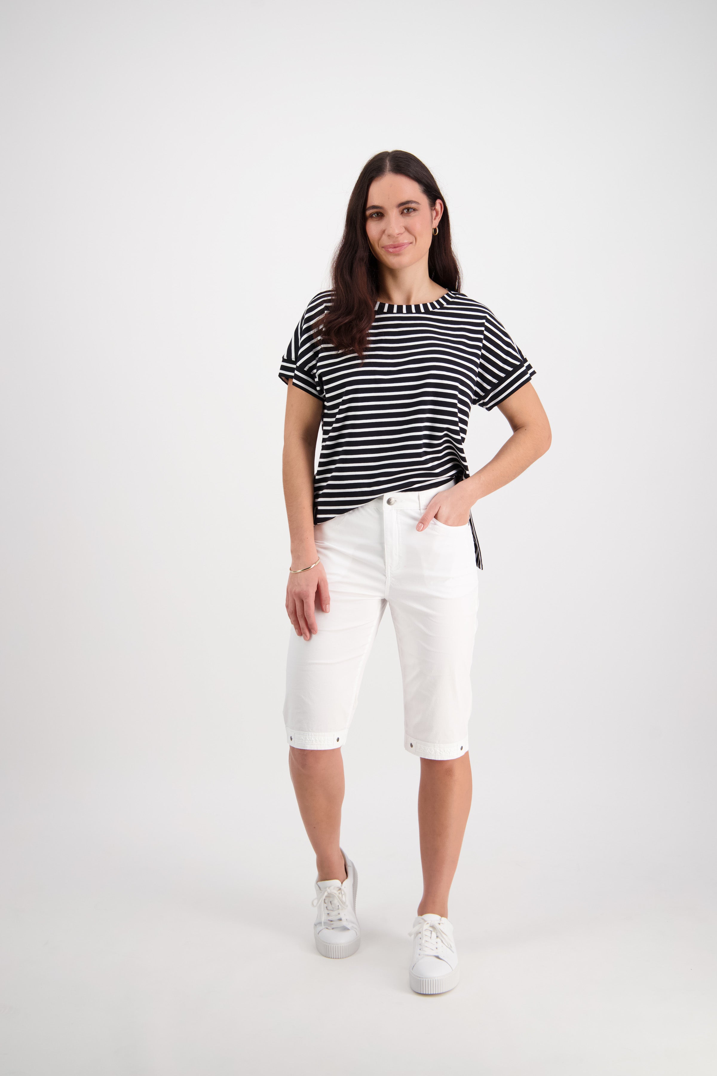 Vassalli Plain Straight Leg Short - White