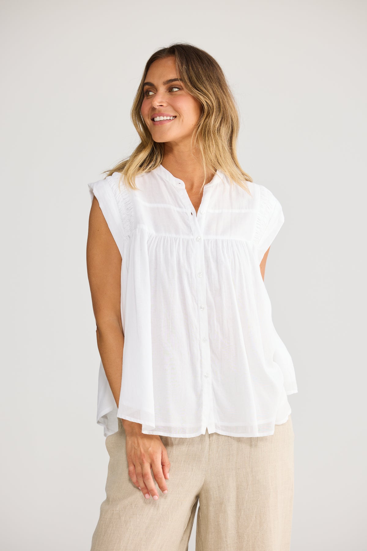 Holiday Clementine Top - White