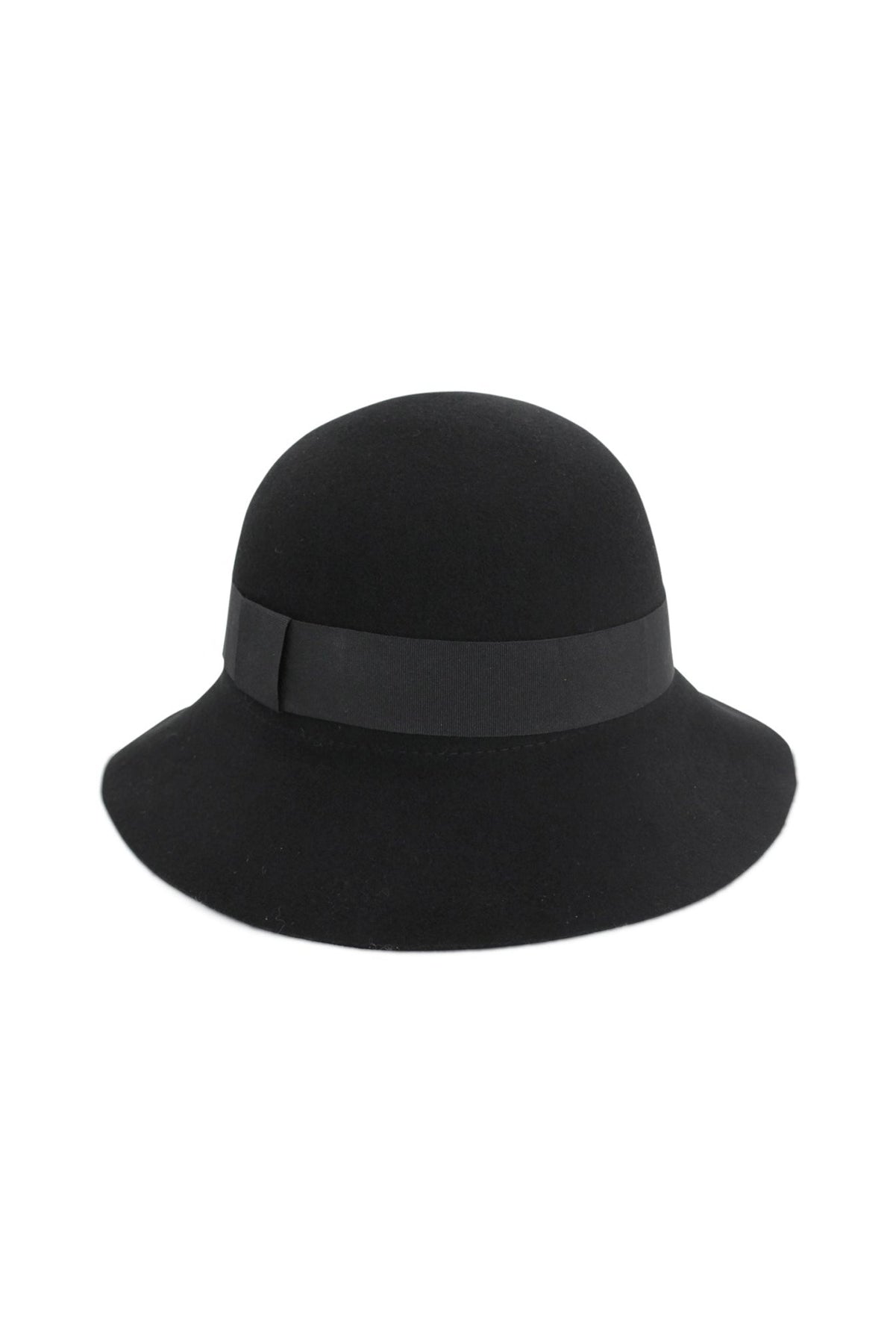 MORGAN & TAYLOR MIAH SMALL WOOL FLOPPY - BLACK