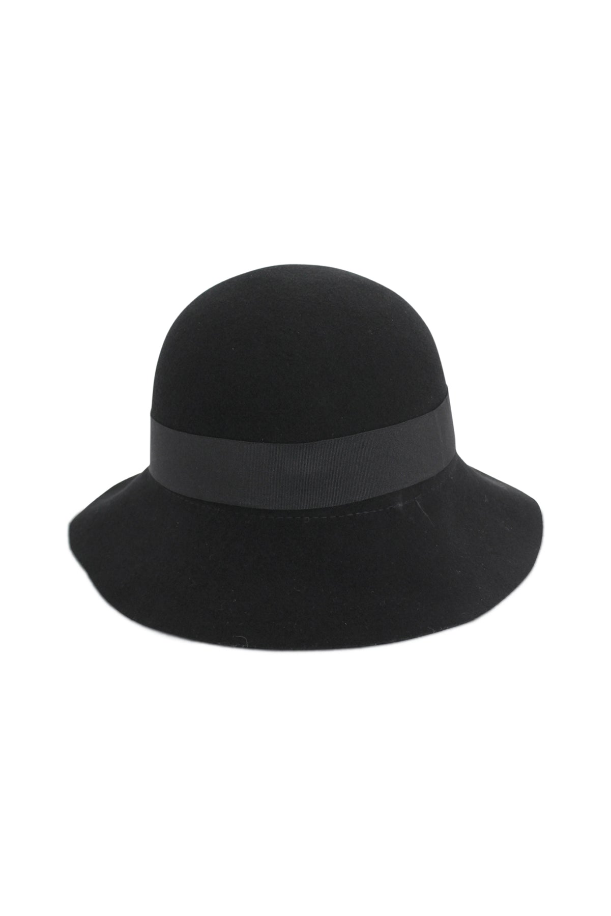 MORGAN & TAYLOR MIAH SMALL WOOL FLOPPY - BLACK