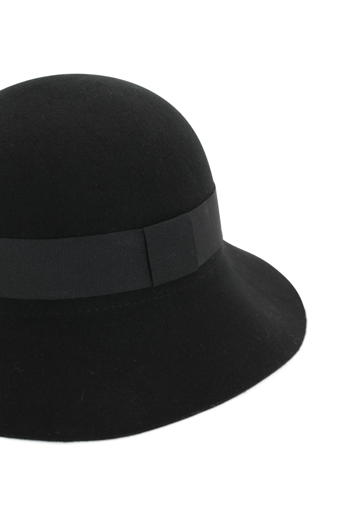 MORGAN & TAYLOR MIAH SMALL WOOL FLOPPY - BLACK