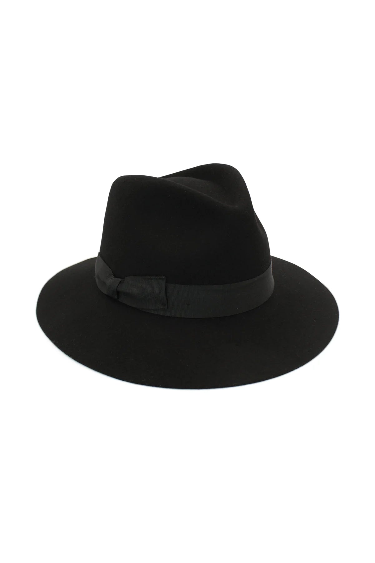 MORGAN & TAYLOR BLANCA WOOL FEDORA - BLACK