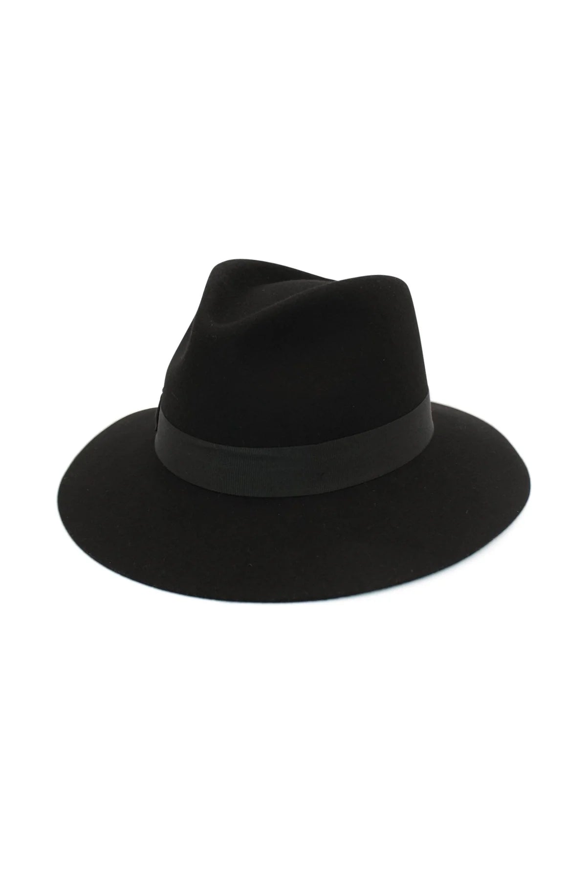 MORGAN & TAYLOR BLANCA WOOL FEDORA - BLACK