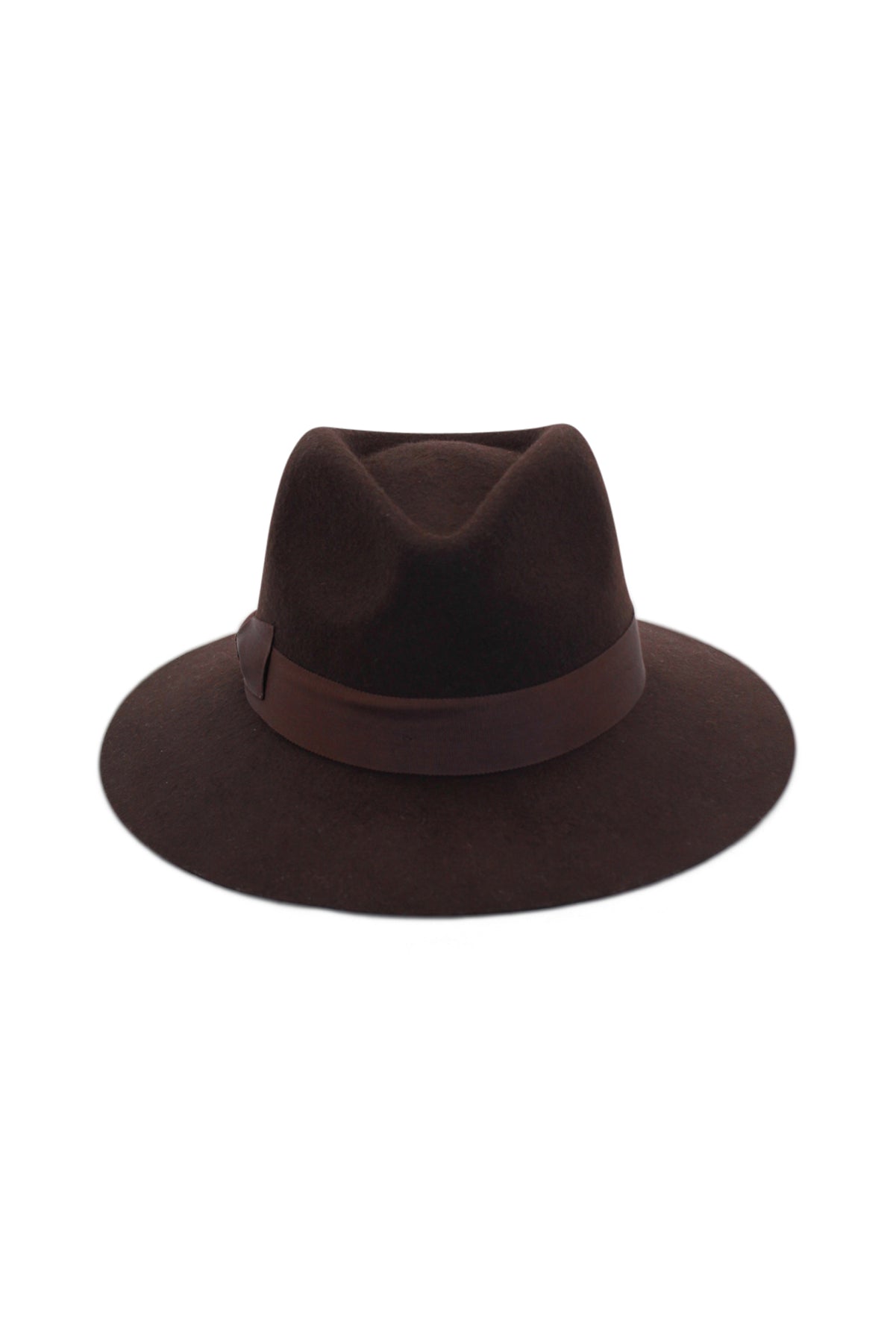 MORGAN & TAYLOR BLANCA WOOL FEDORA - REDWOOD