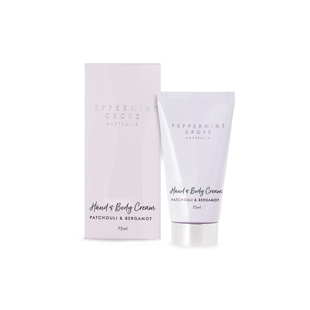 Peppermint Grove Patchouli & Bergamot Hand & Body Cream Tube 75ml
