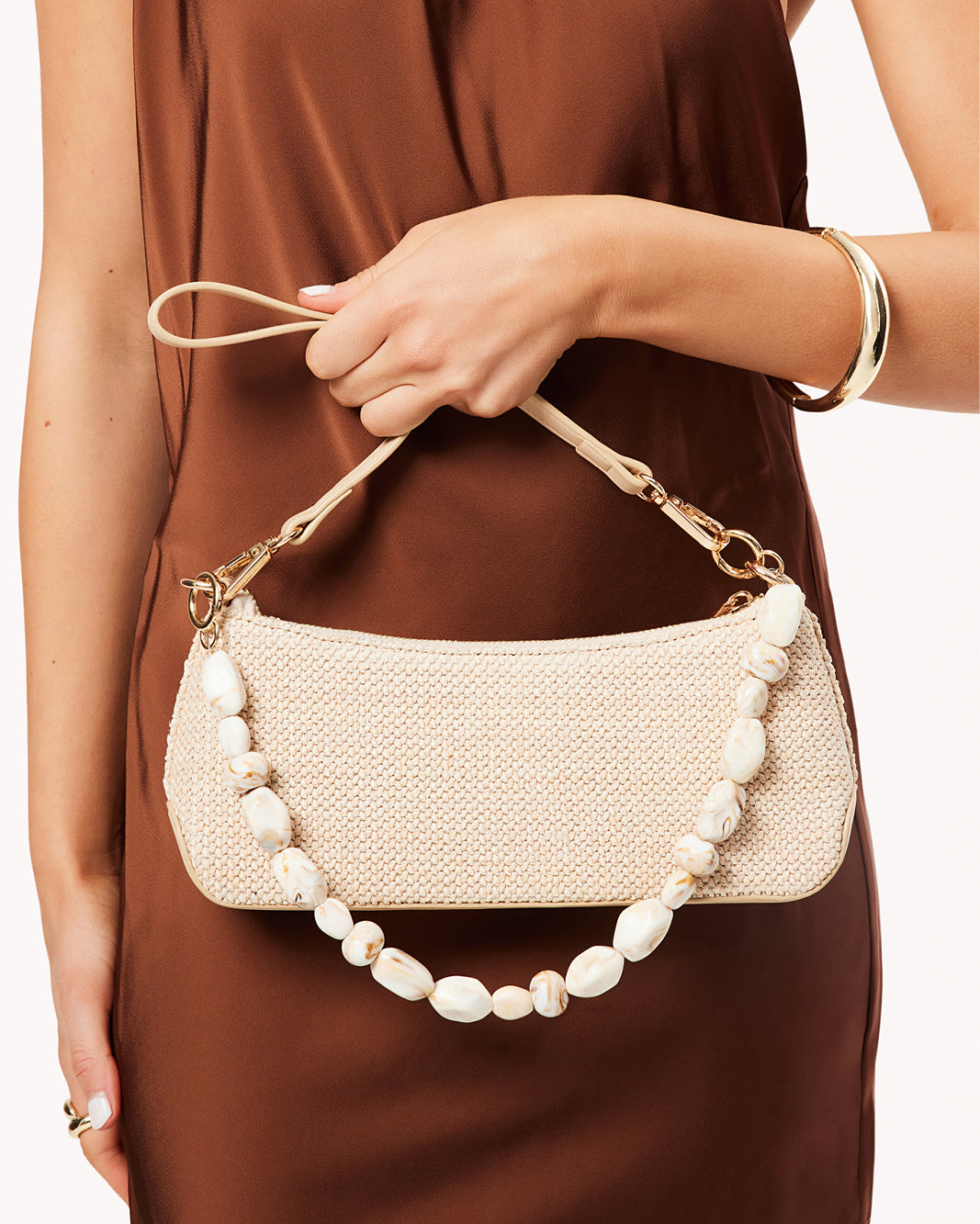 Billini JAMIE Shoulder Bag - Natural Raffia-Bone