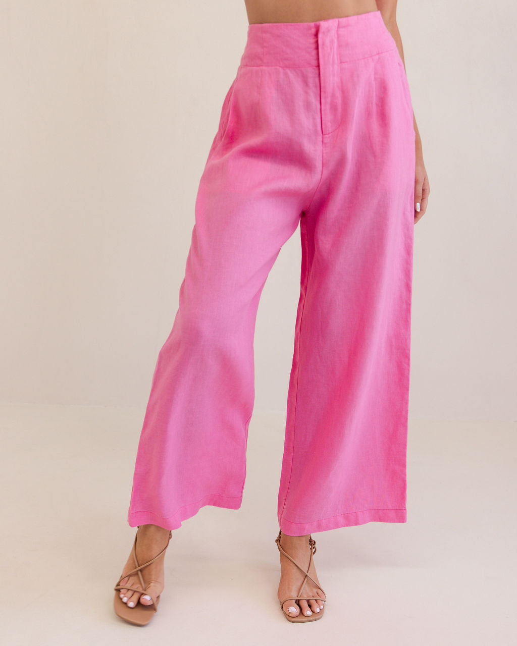 Kaleido High Waisted Wide Leg Pant - Pink