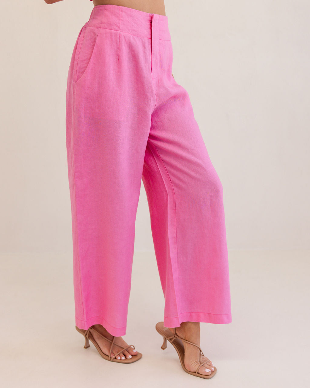 Kaleido High Waisted Wide Leg Pant - Pink