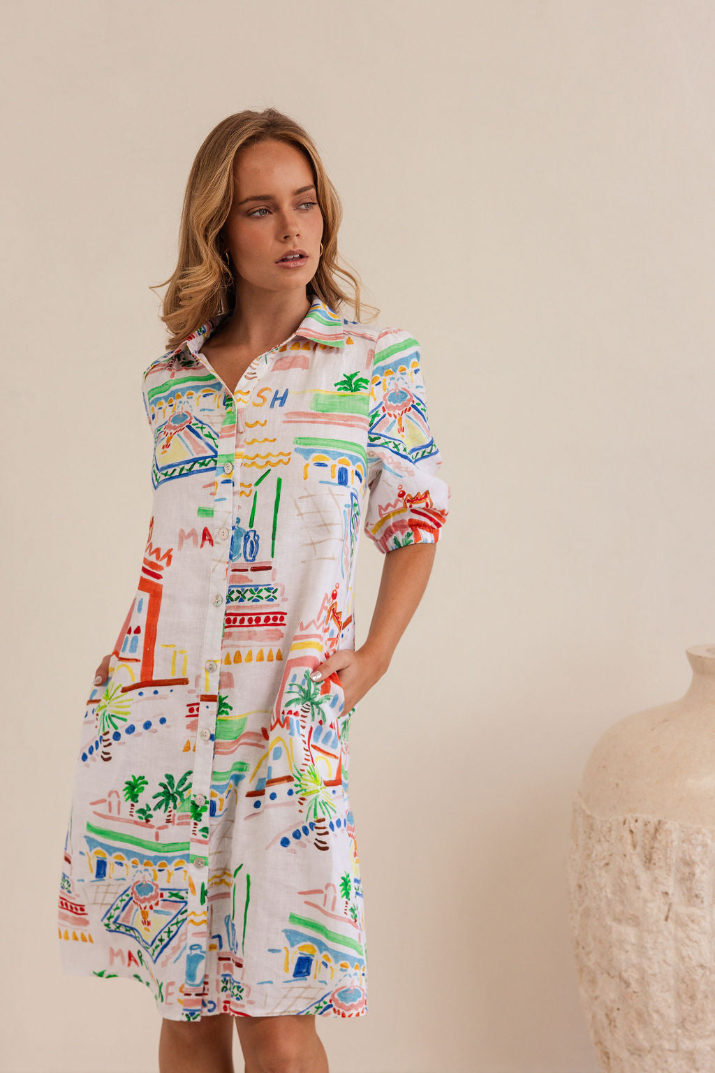 Kaleido Shirtmaker Dress - Marrakesh