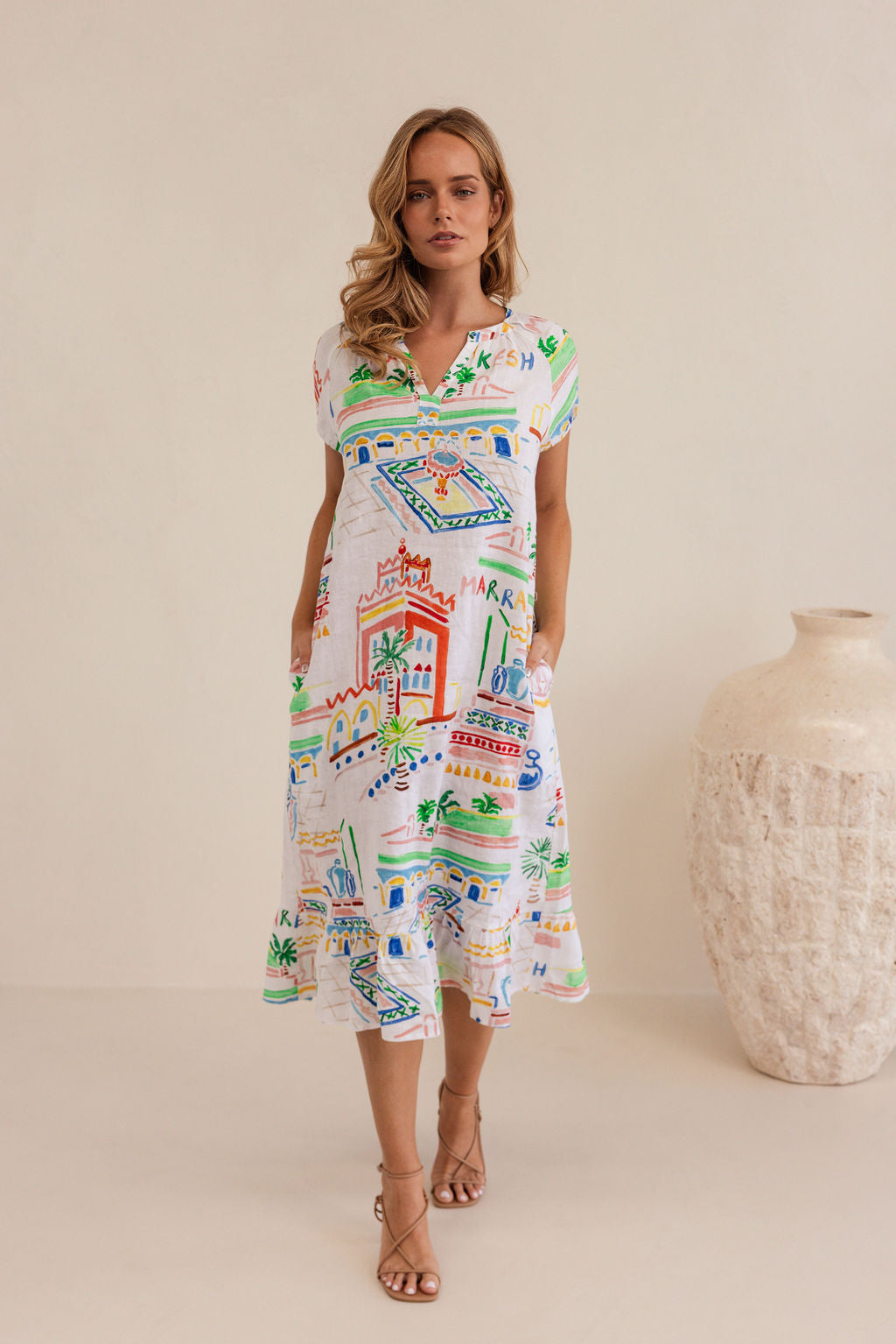 Kaleido Short Sleeve Dress - Marrakesh