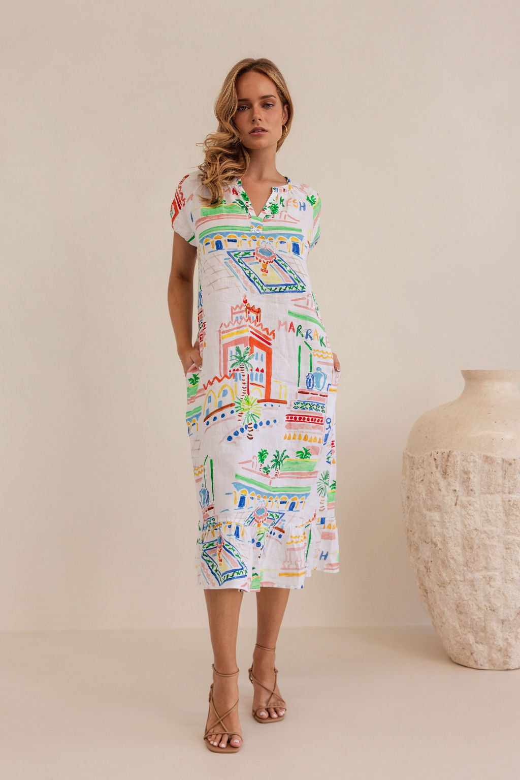 Kaleido Short Sleeve Dress - Marrakesh