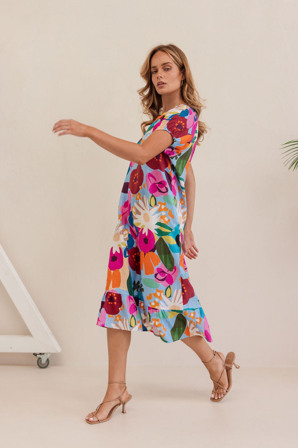 Kaleido Short Sleeve Dress - Bloom Burst