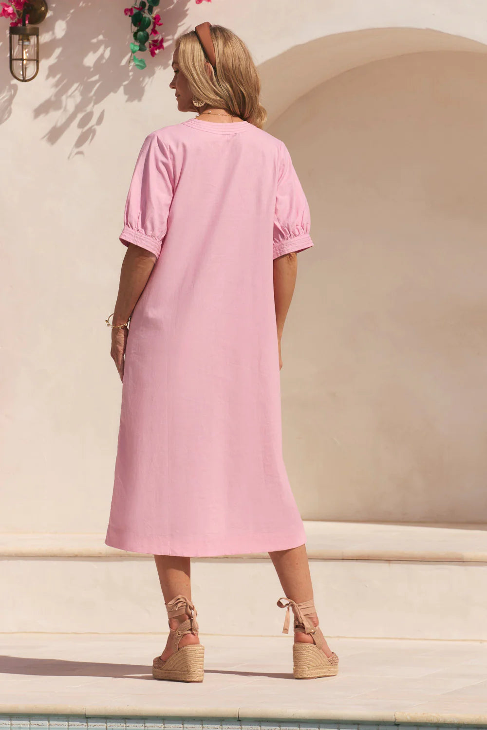 Adrift Kora A-Line Dress - Peony