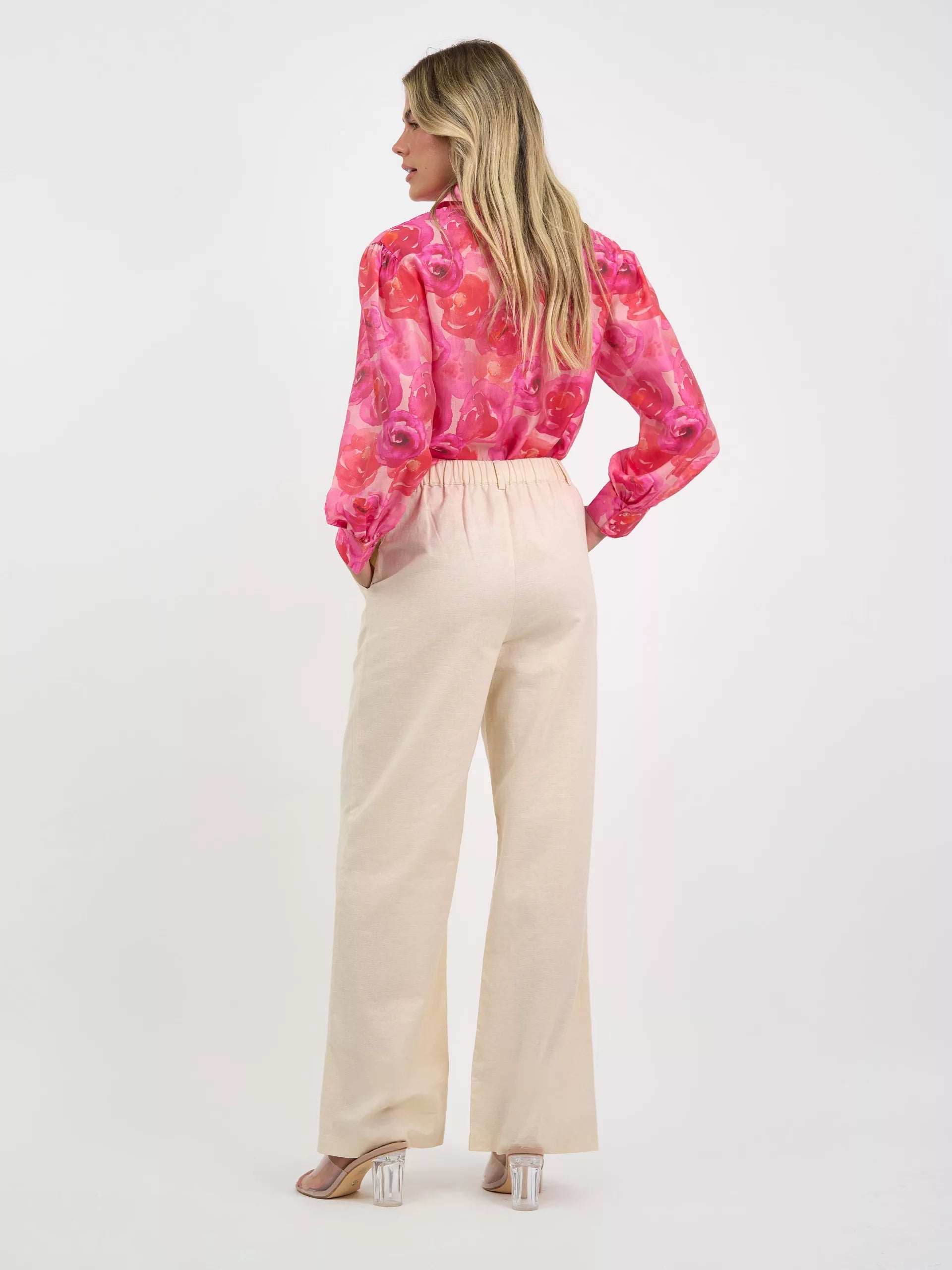 Liberty Rose Linen Pant - Natural