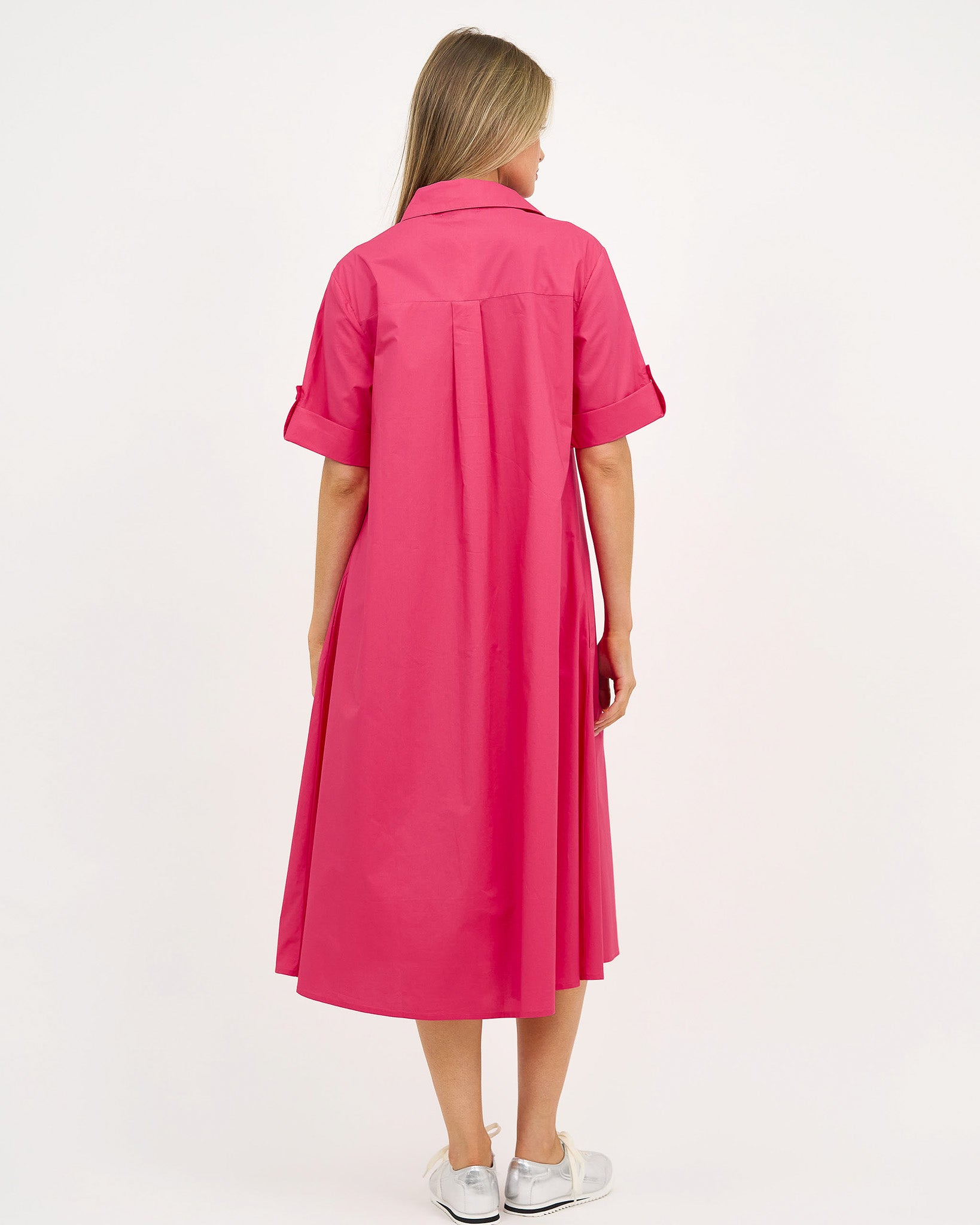 Liberty Rose Cotton Pocket Shirt Dress – Watermelon