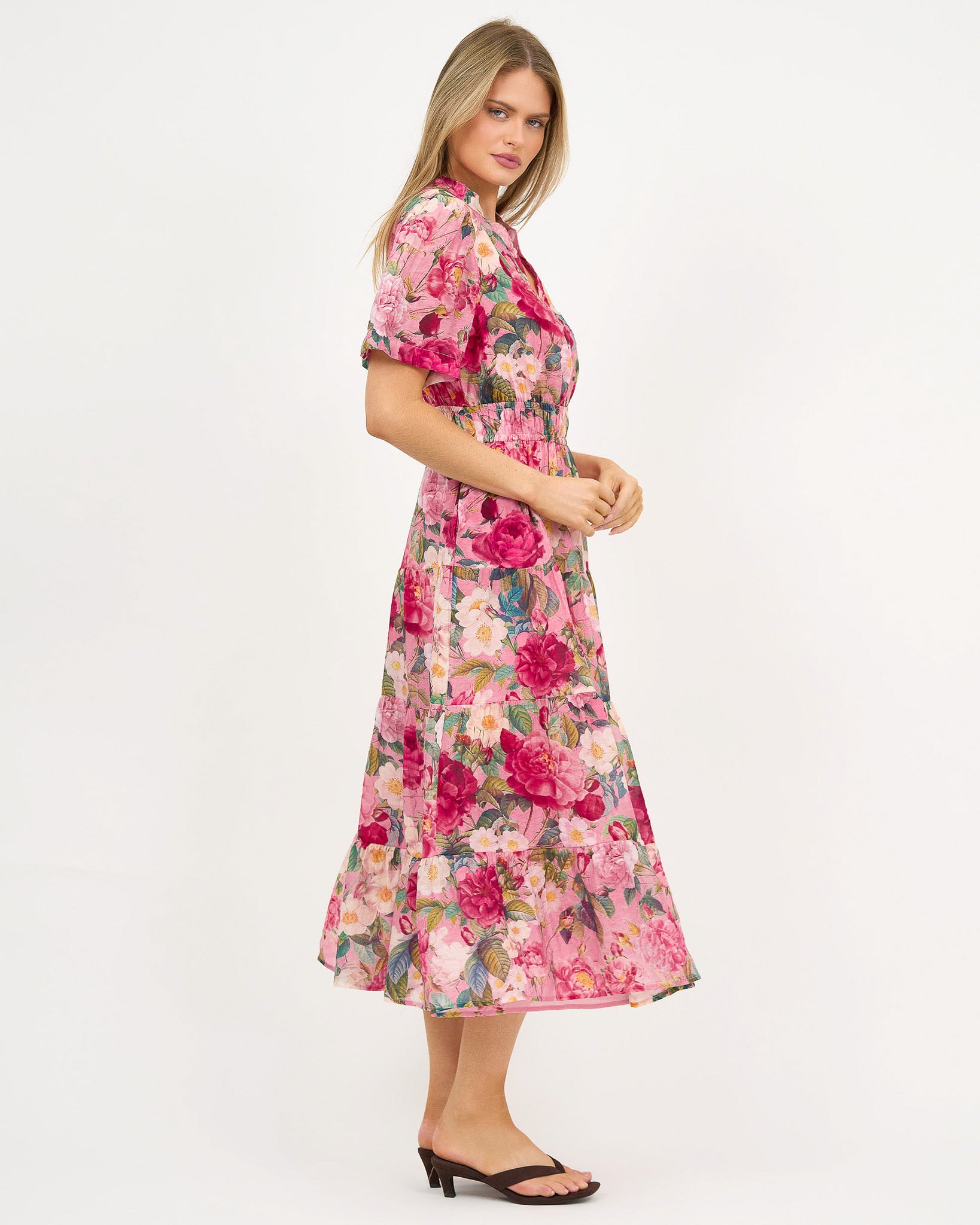 Liberty Rose Summer Garden Midi Dress