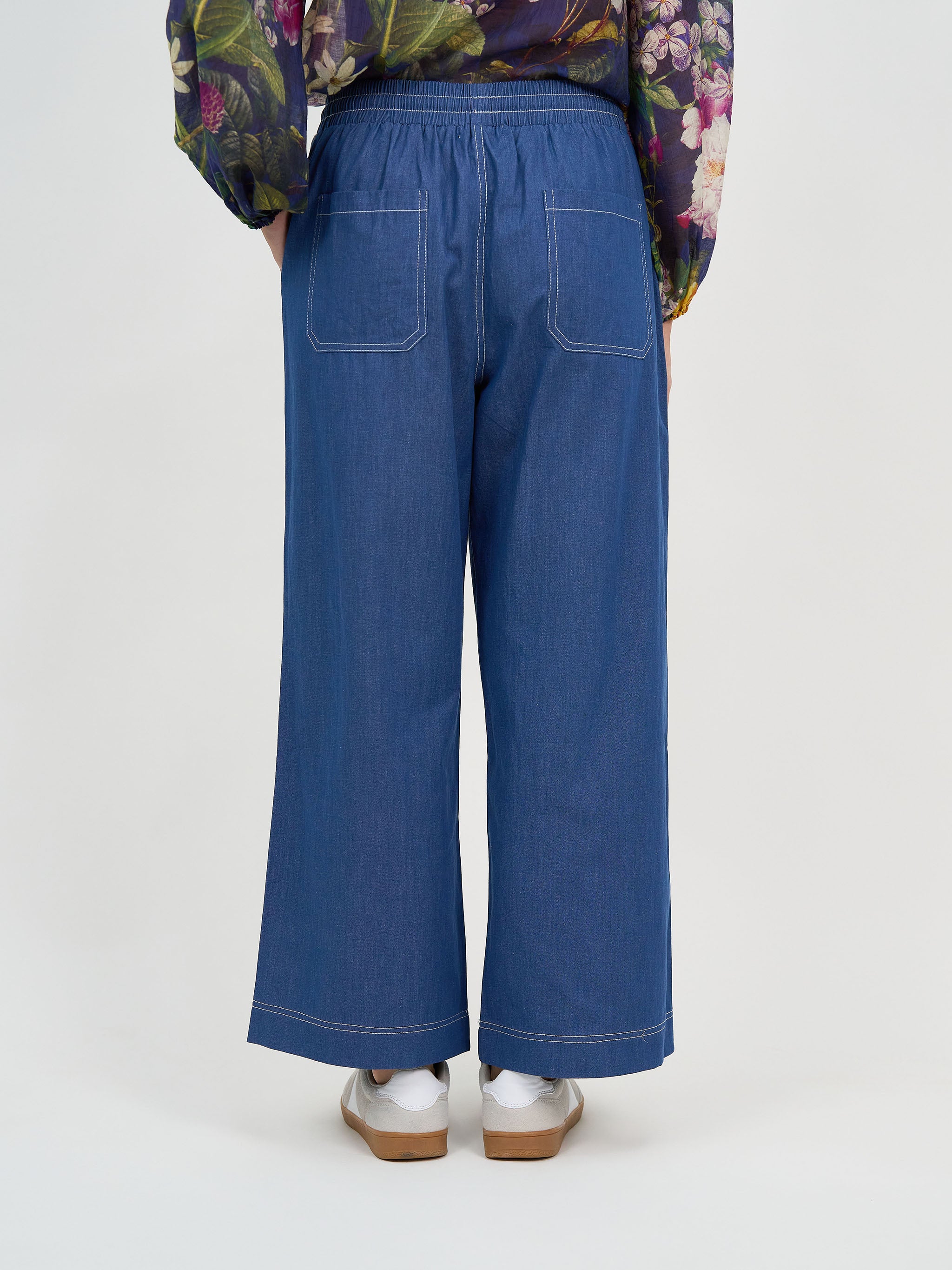 Liberty Rose Chambray Wide Leg Pant