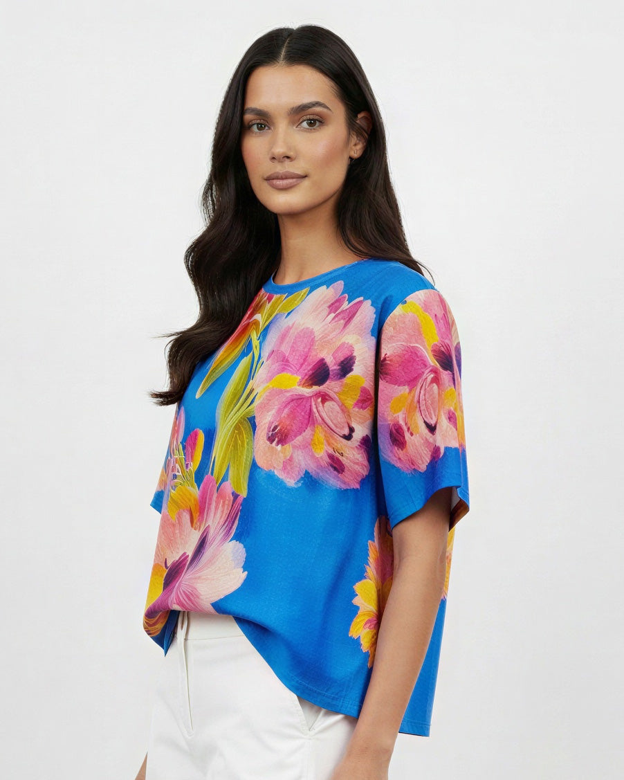 Liberty Rose Tropical Bloom Top