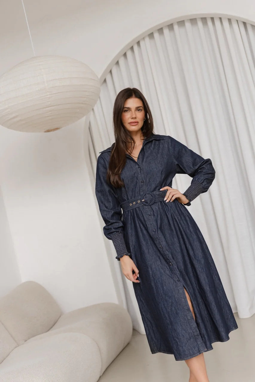 Betty Basics Denmark Denim Dress - Dark Ink