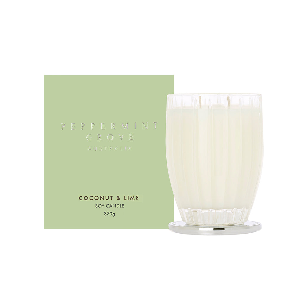 Peppermint Grove Coconut & Lime Soy Large Candle 370g